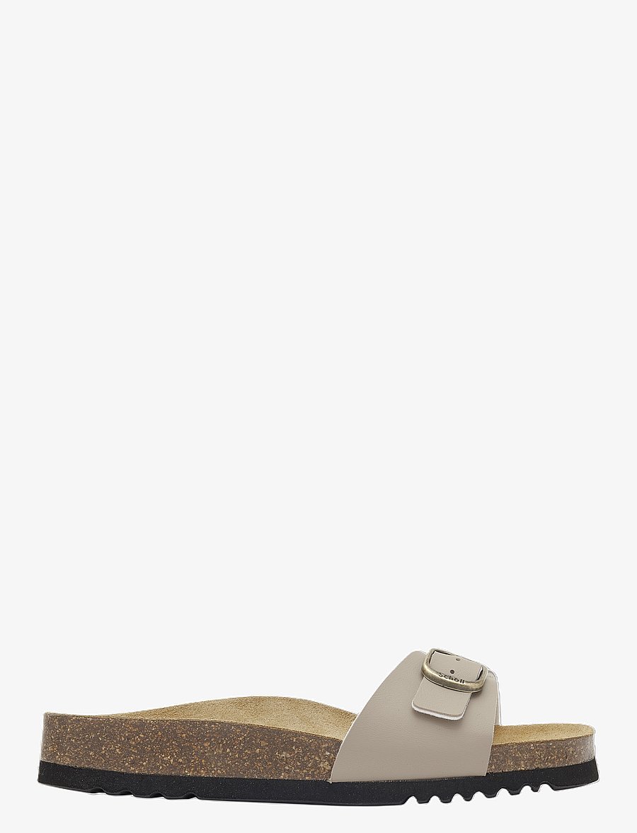 Scholl - SL ESTELLE PU TAUPE - flache sandalen - taupe - 0