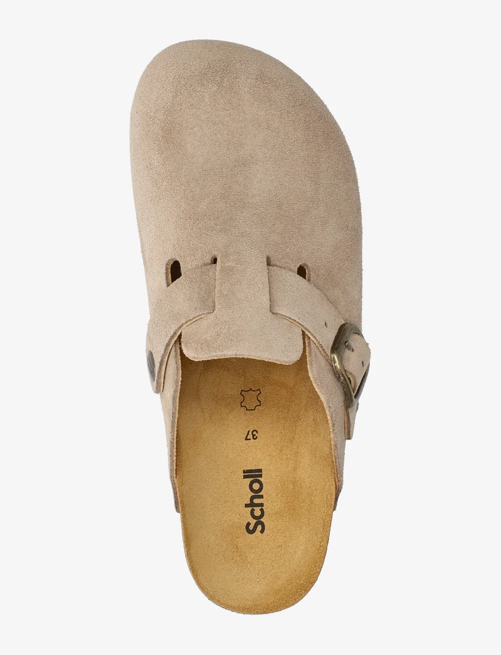 Scholl - SL FAE SUEDE DARK BEIGE - plakanās mules tipa kurpes - dark beige - 3