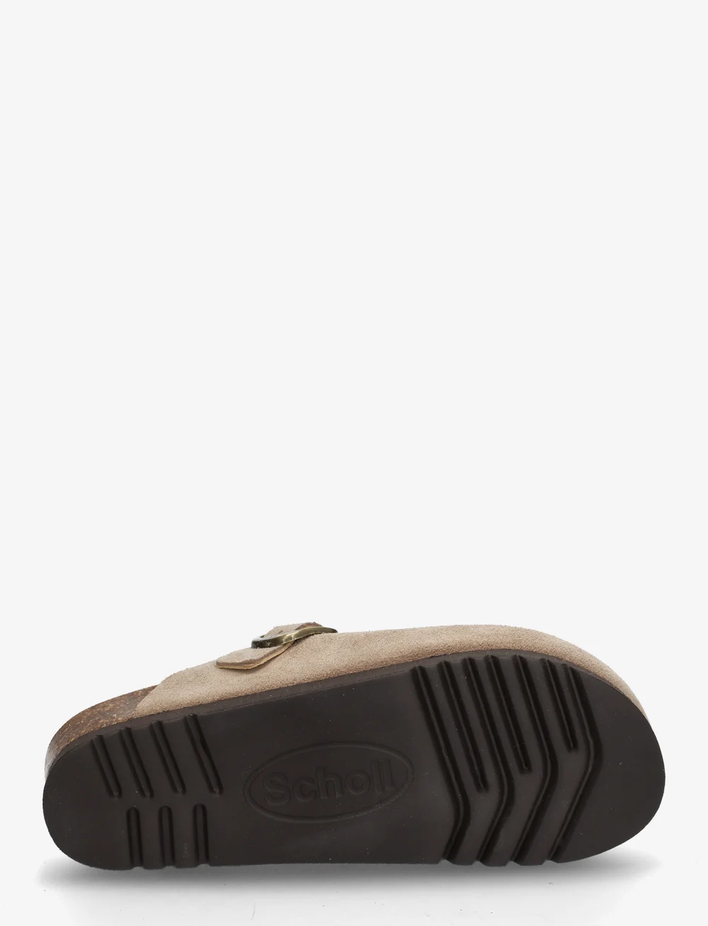 Scholl - SL FAE SUEDE DARK BEIGE - plakanās mules tipa kurpes - dark beige - 4