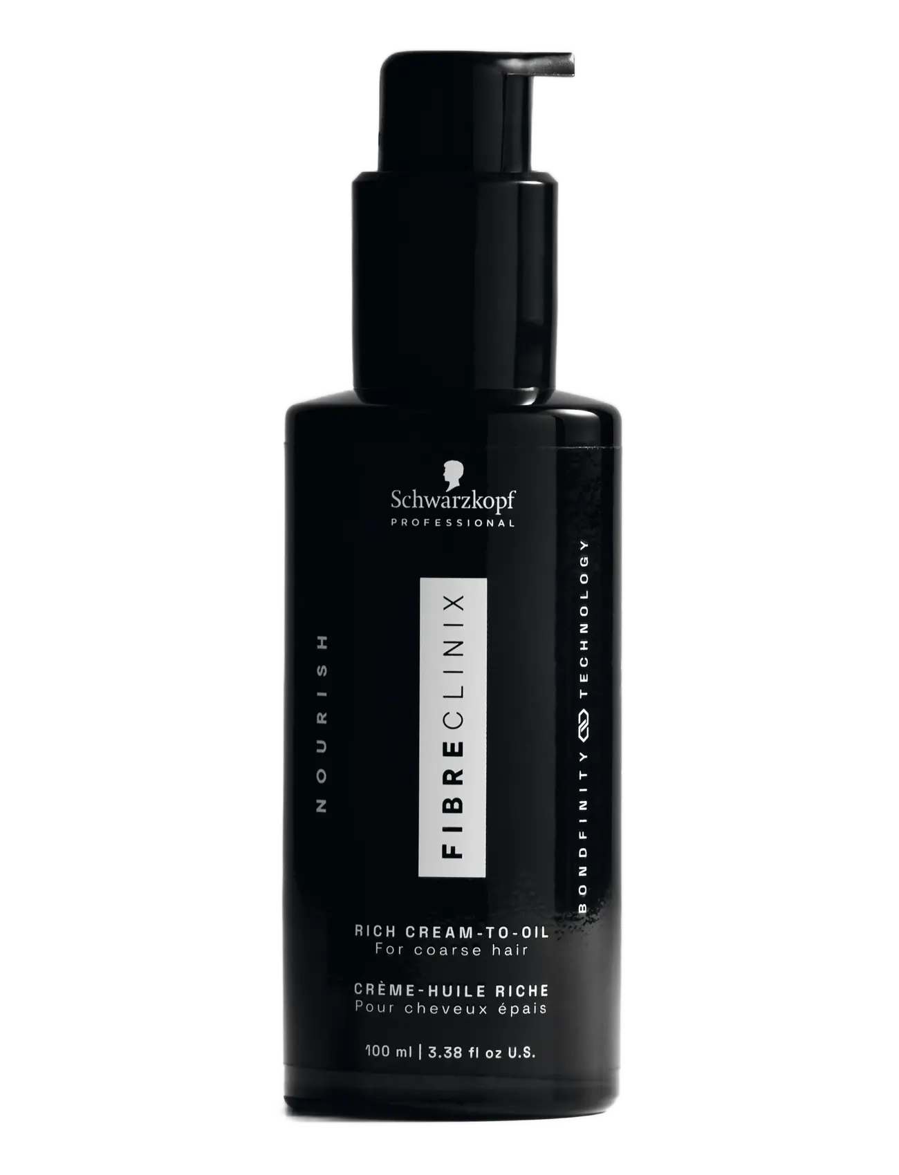 Schwarzkopf Professional Fibre Clinix Rich Cream-To-Oil, Leave-in Behandling, Sort, Str: 100 ML
