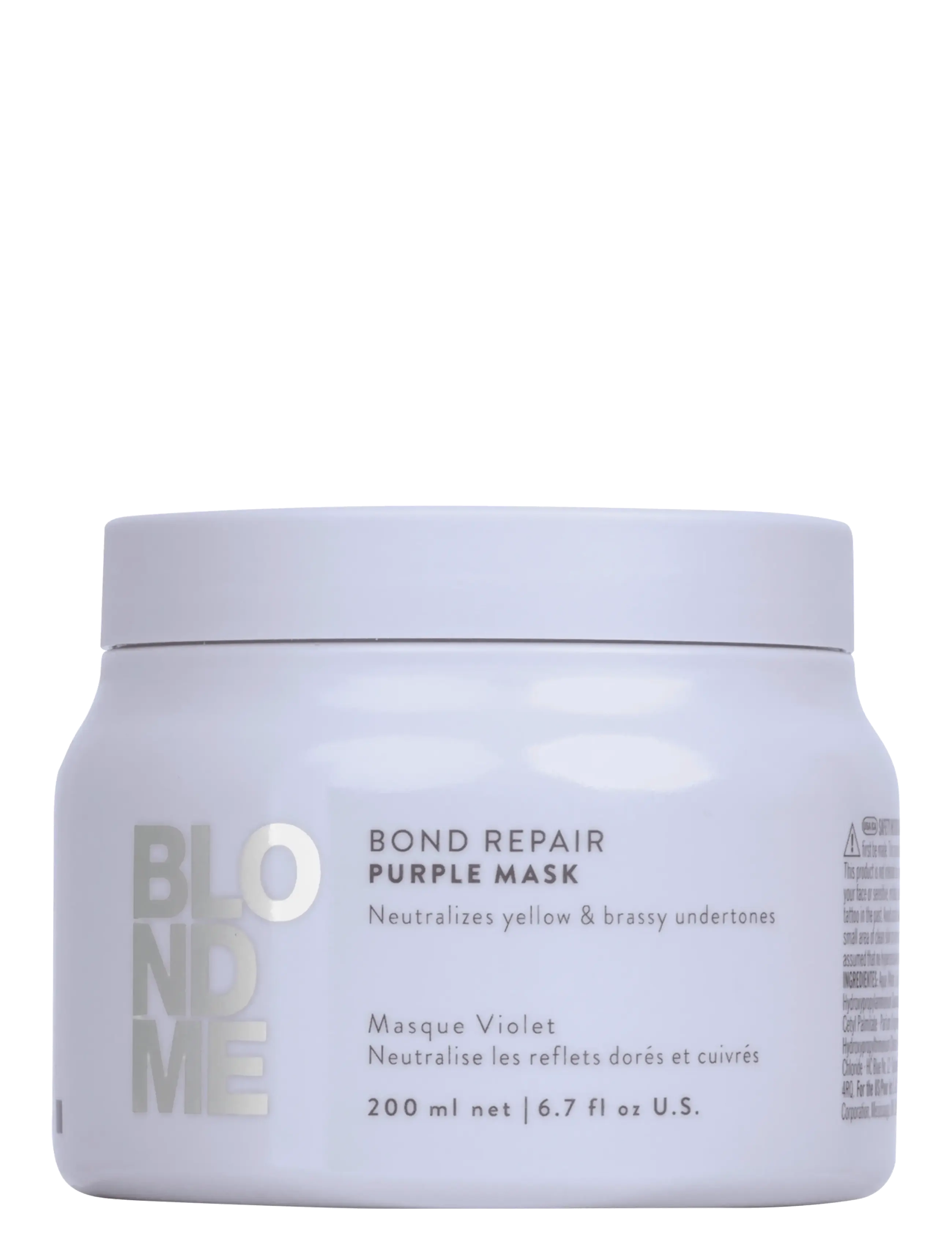 Schwarzkopf Professional Blondme Purple Mask, Hair Ansigtsmaske, Hvid, Str: 200 ML