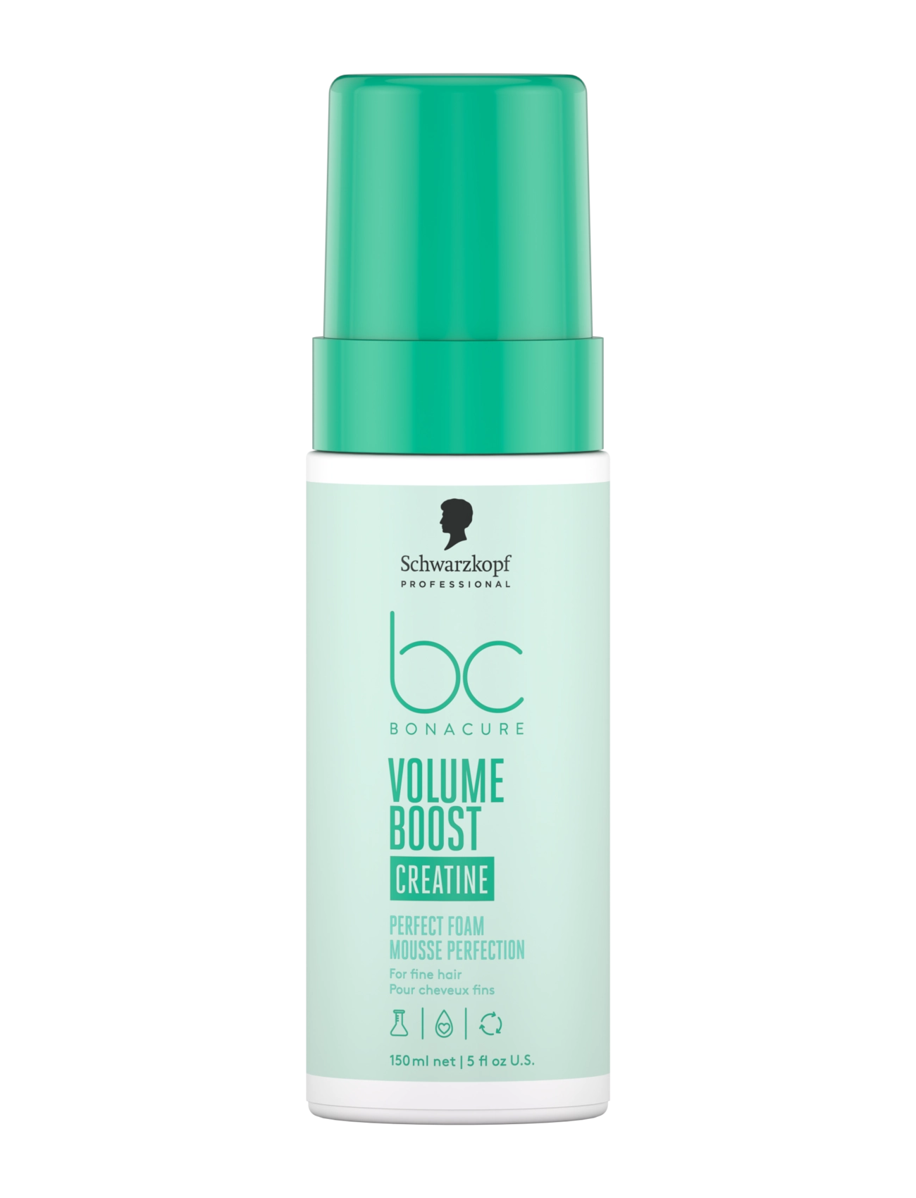Schwarzkopf Professional Bc Volume Boost Perfect Foam, Hårmousse-skum, Grøn, Str: 150 ML