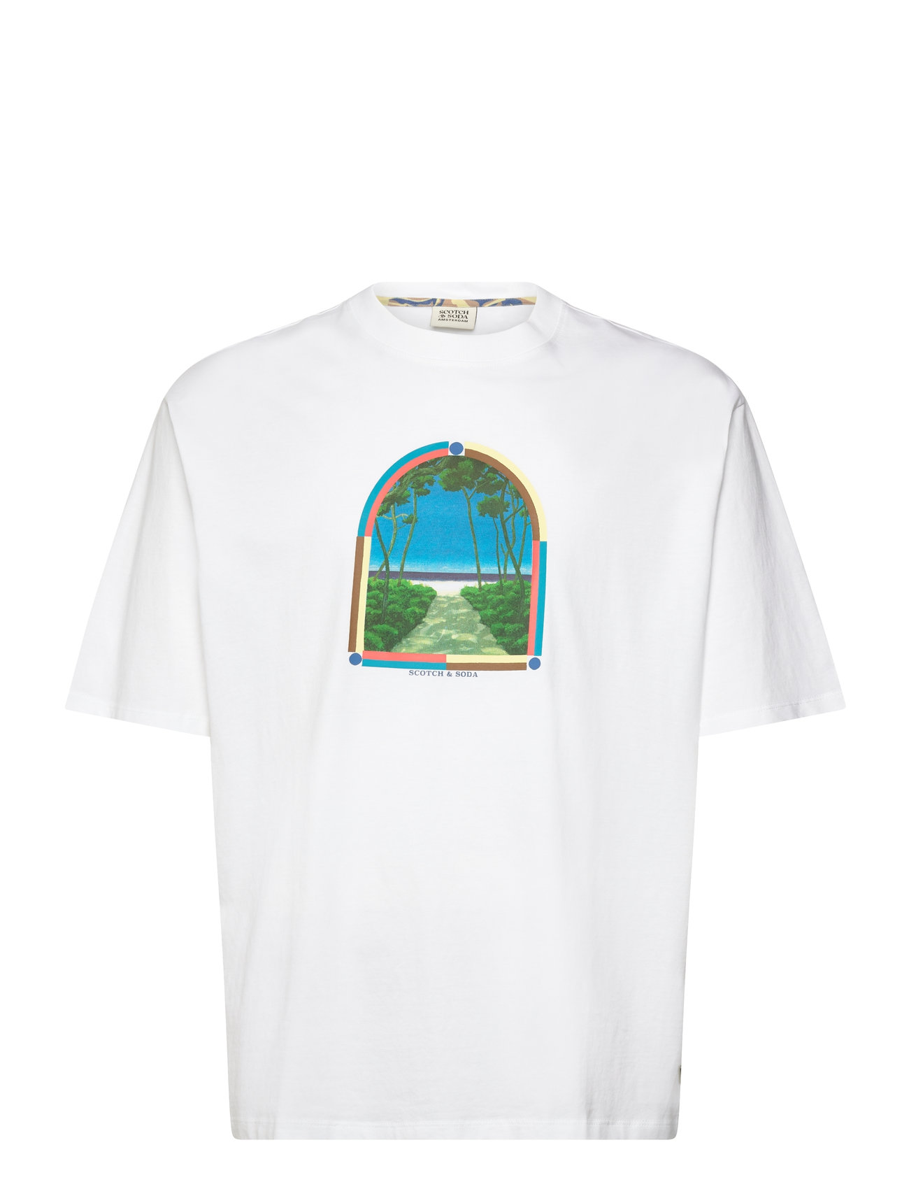 Scotch & Soda Loose Fit Front Chest Artwork T-Shirt - - XL 1