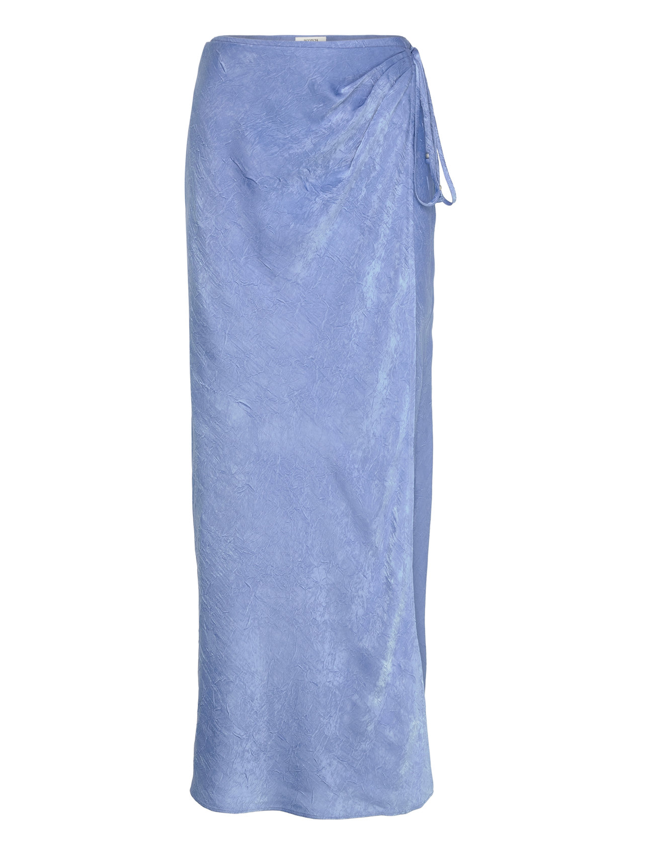 Scotch & Soda Crushed Satin Skirt - Blue - XS