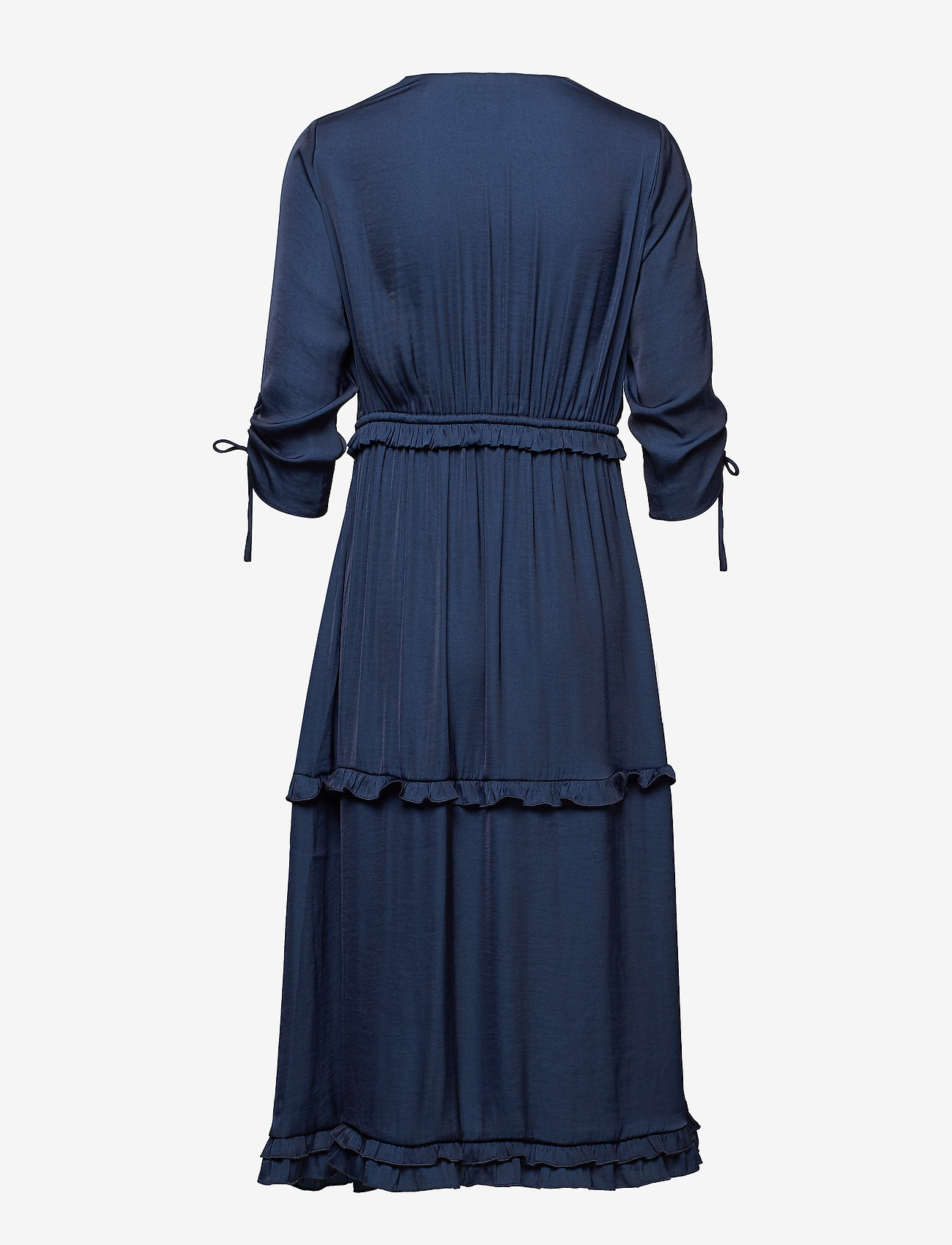 Scotch & Soda - Midi length dress with v-neck and ruffles - night - 1