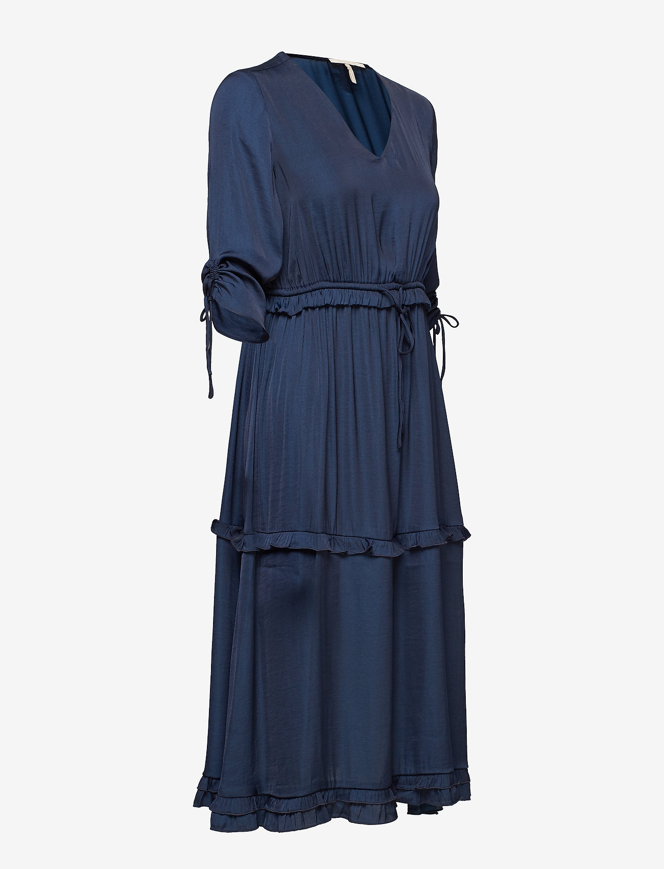 Scotch & Soda - Midi length dress with v-neck and ruffles - night - 3