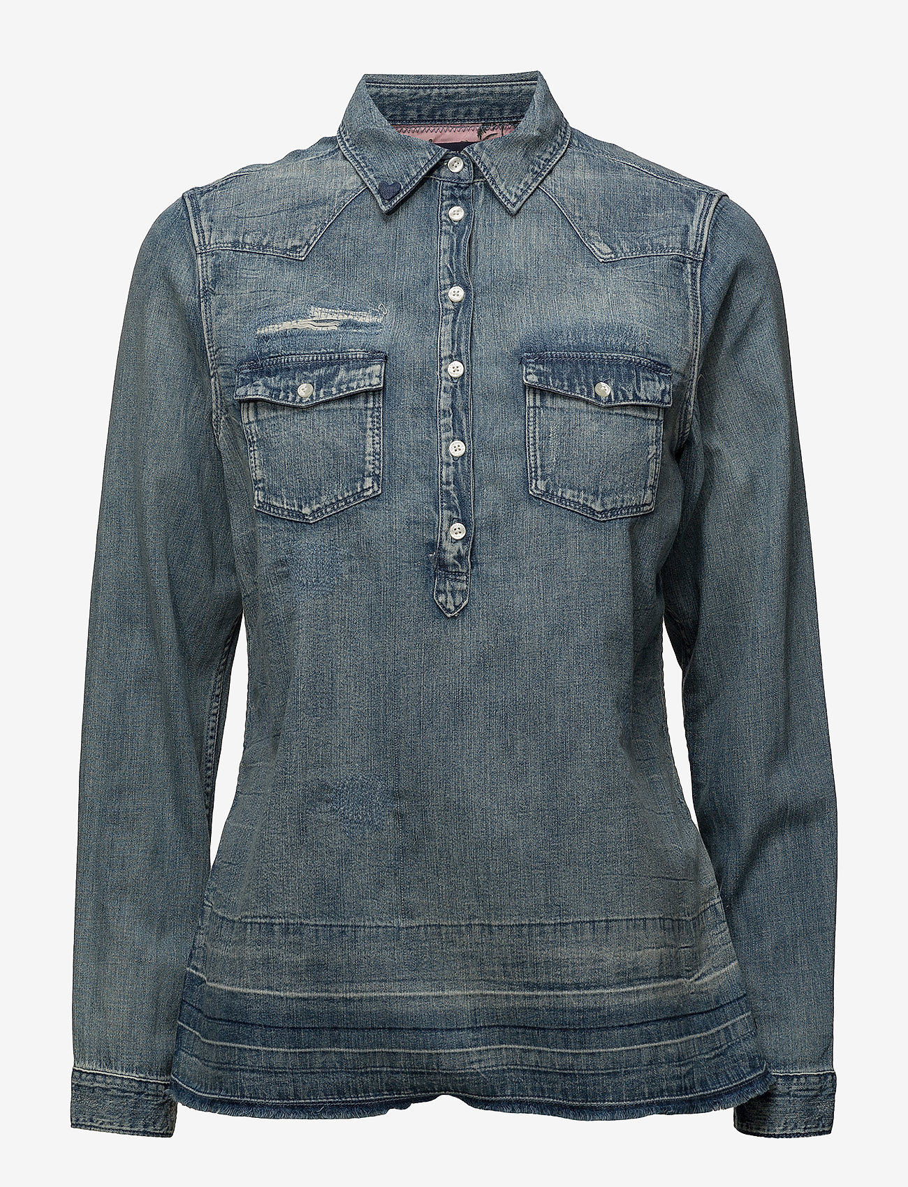 Scotch & Soda - Denim blouse with over-dye - 51 indigo - 0