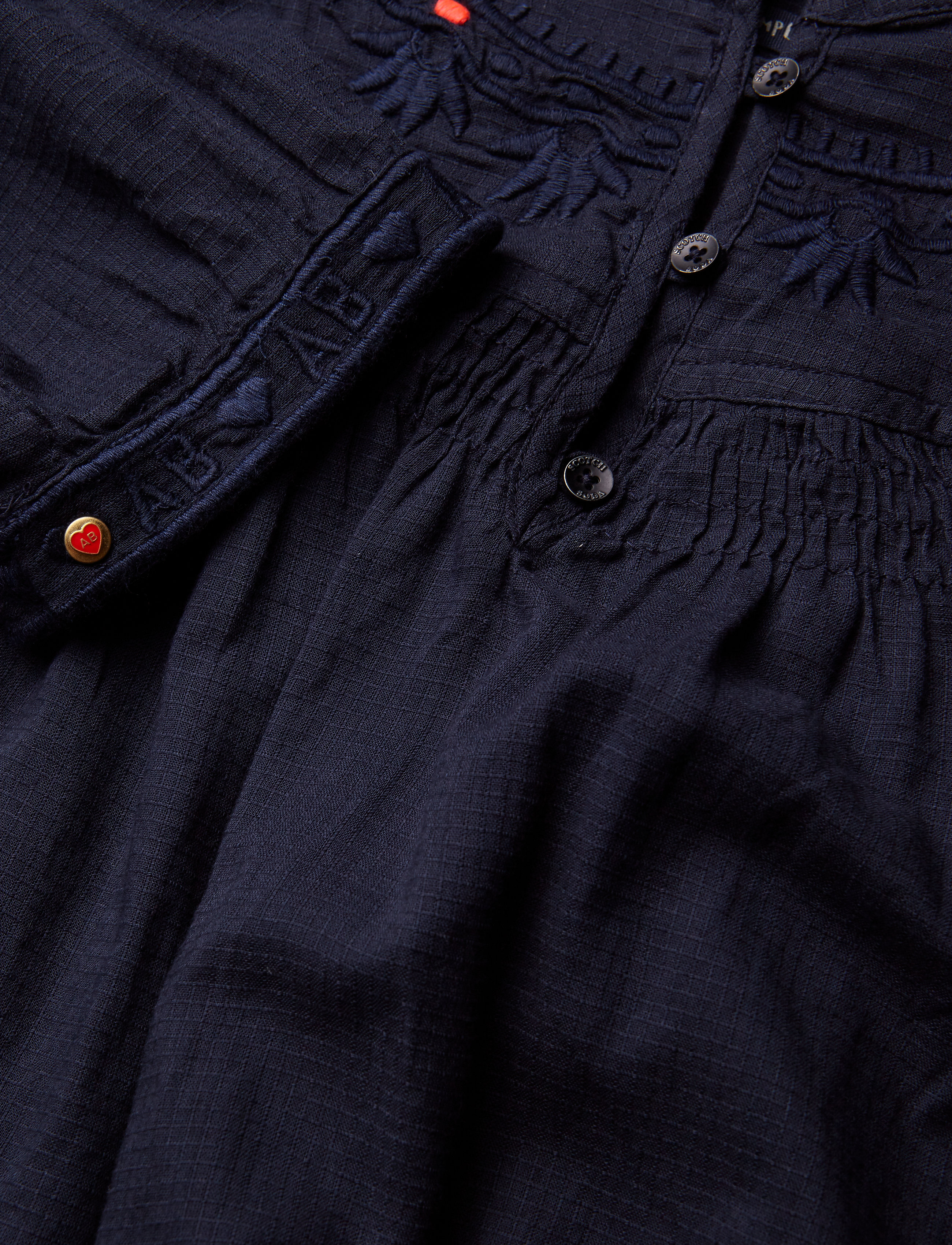 Scotch & Soda - Woven top with subtle embroidery - night - 2