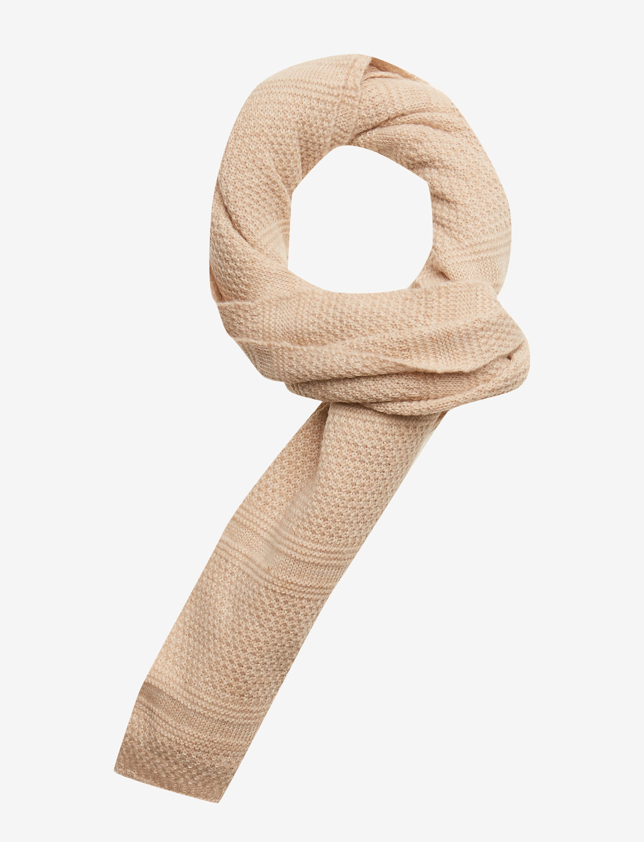 Classic wool scarf in structured knit - KIT MELANGE