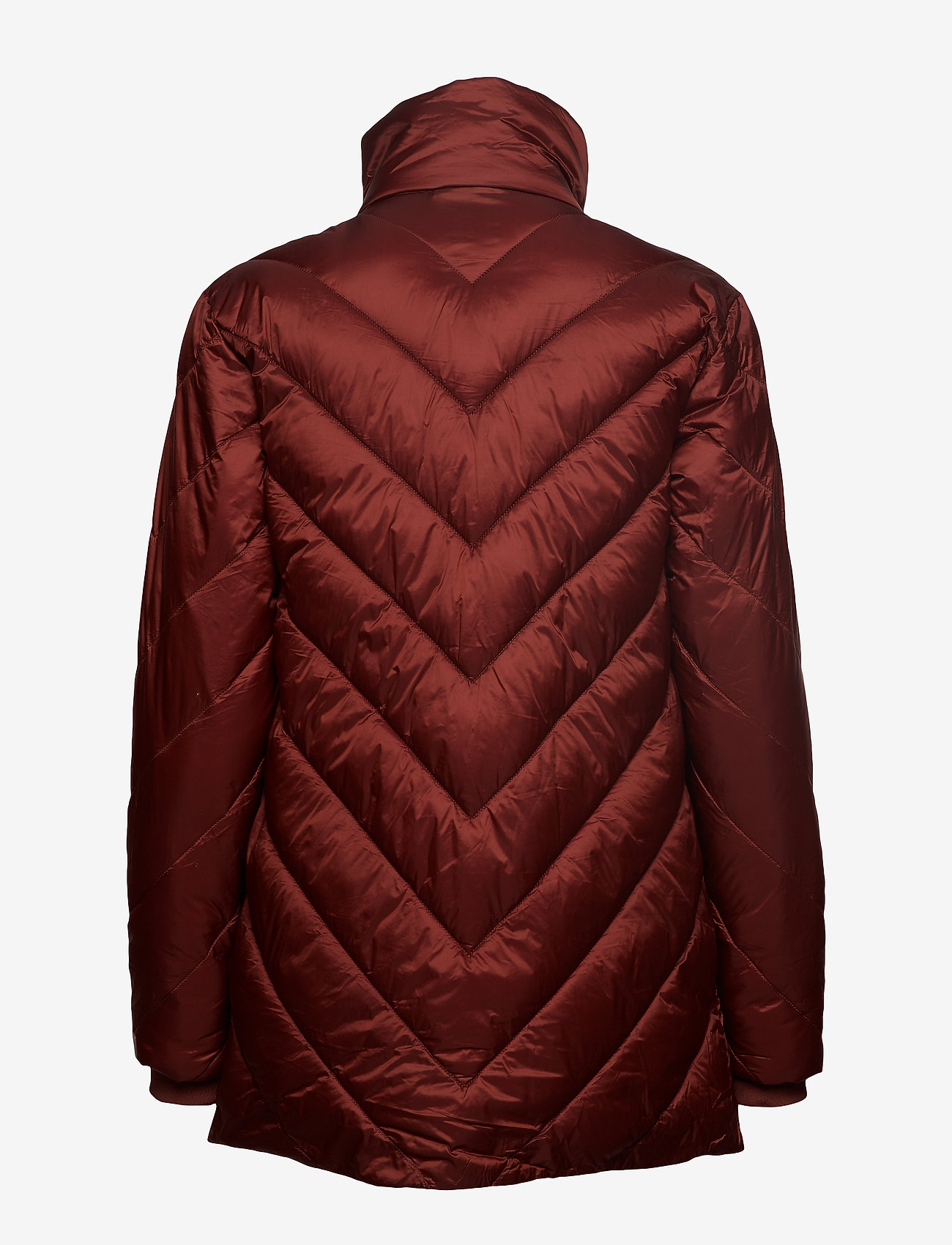 Scotch & Soda - Quilted longer length jacket with asymmetric quilting - terracotta - 2