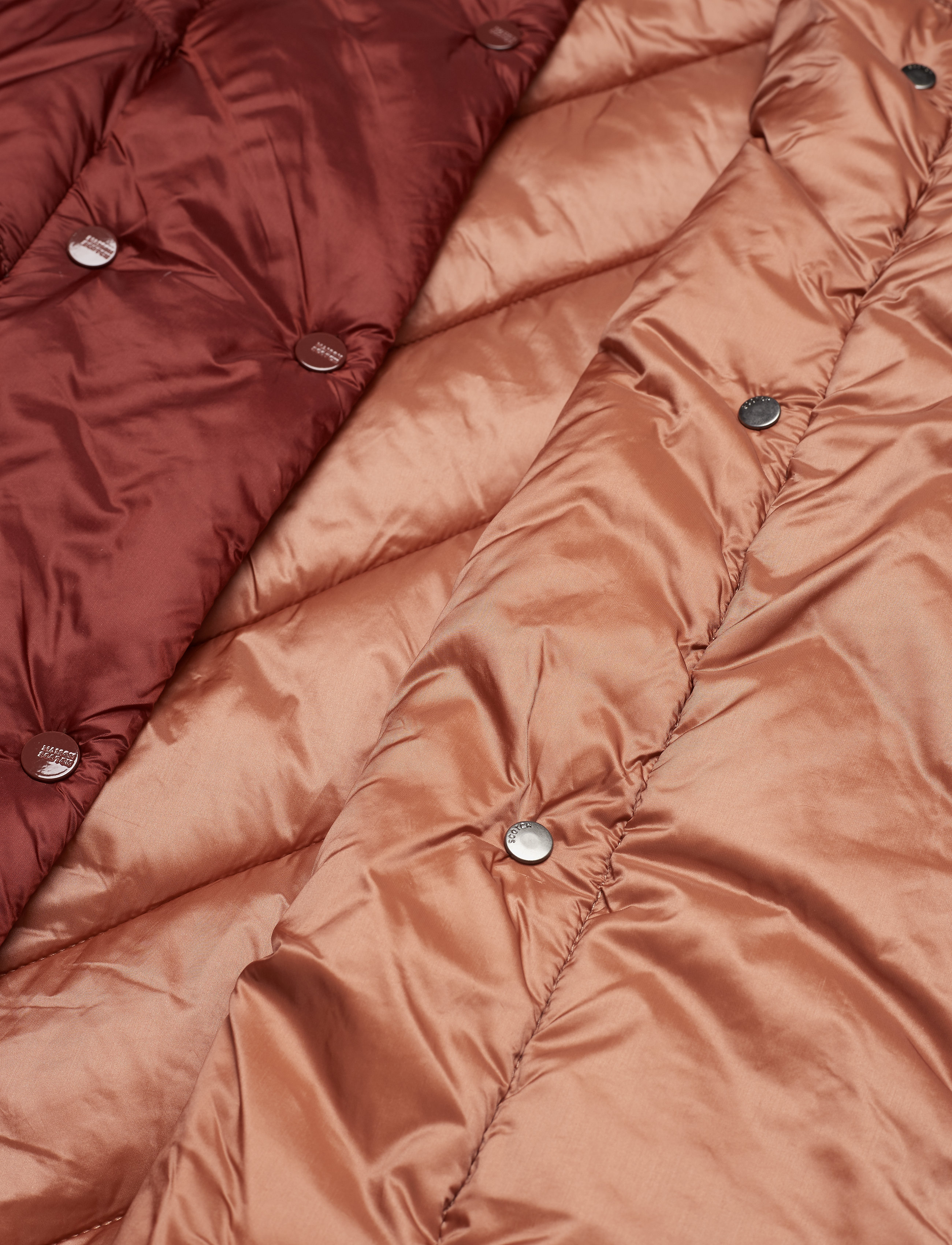 Scotch & Soda - Quilted longer length jacket with asymmetric quilting - terracotta - 5