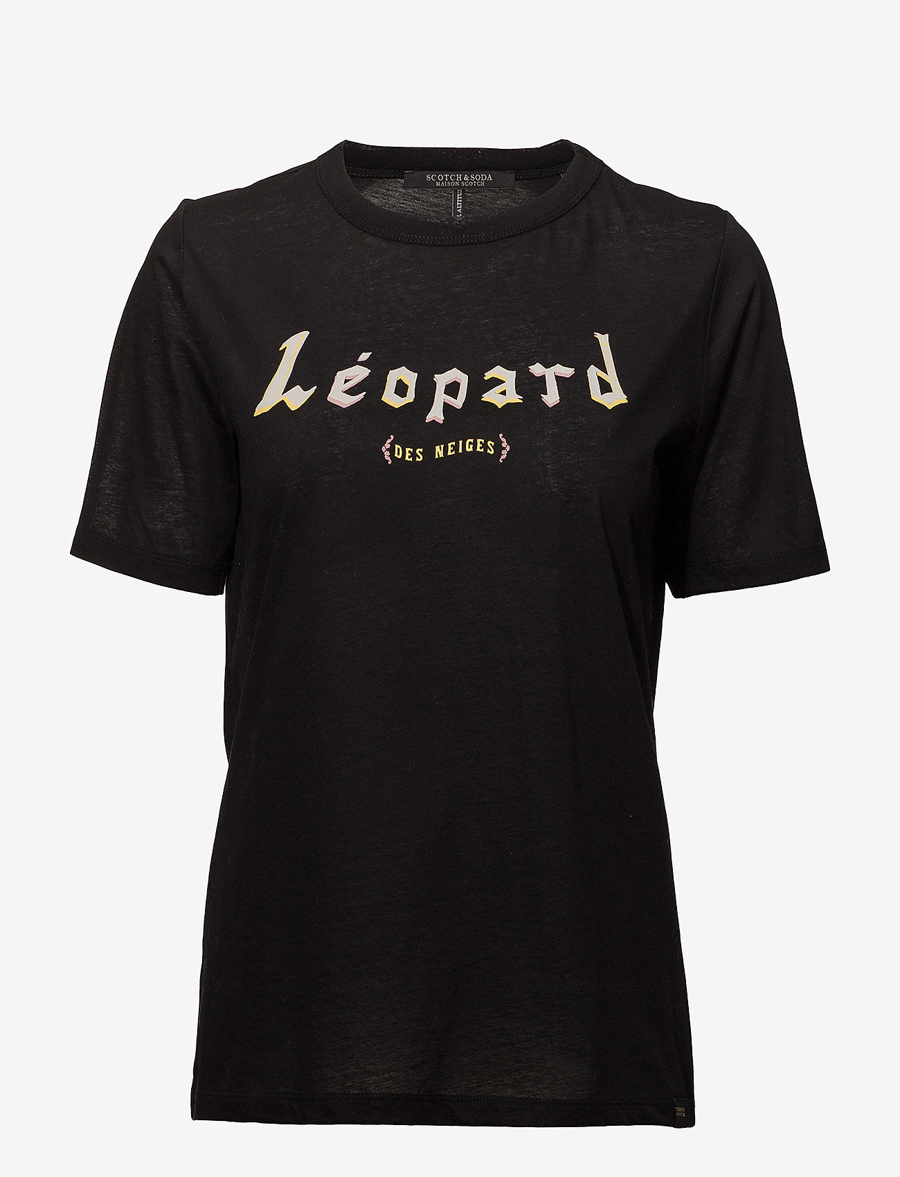 Scotch & Soda - Crew neck tee with various artworks - black - 0