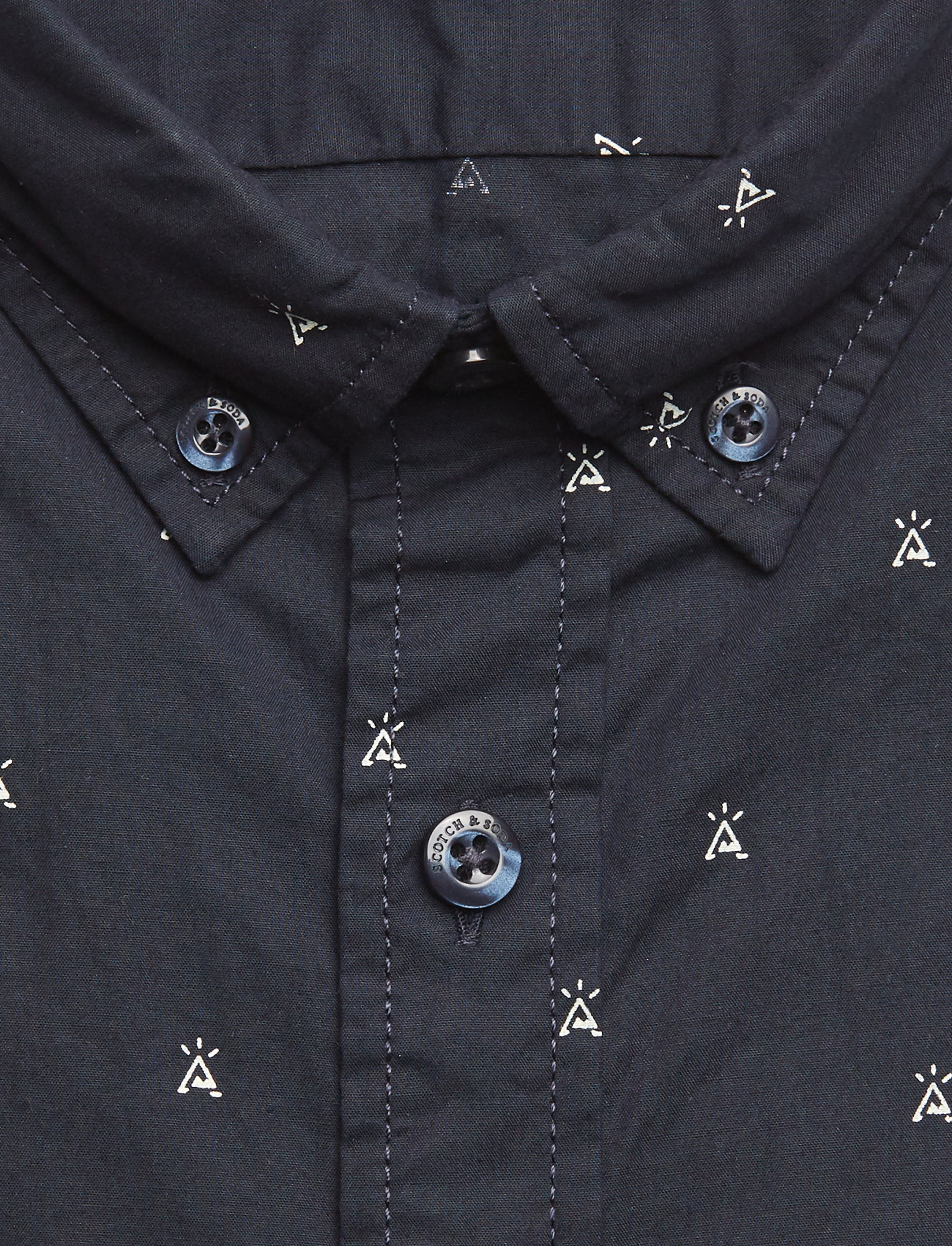 Scotch & Soda - Ams Blauw allover print shirt - combo b - 2