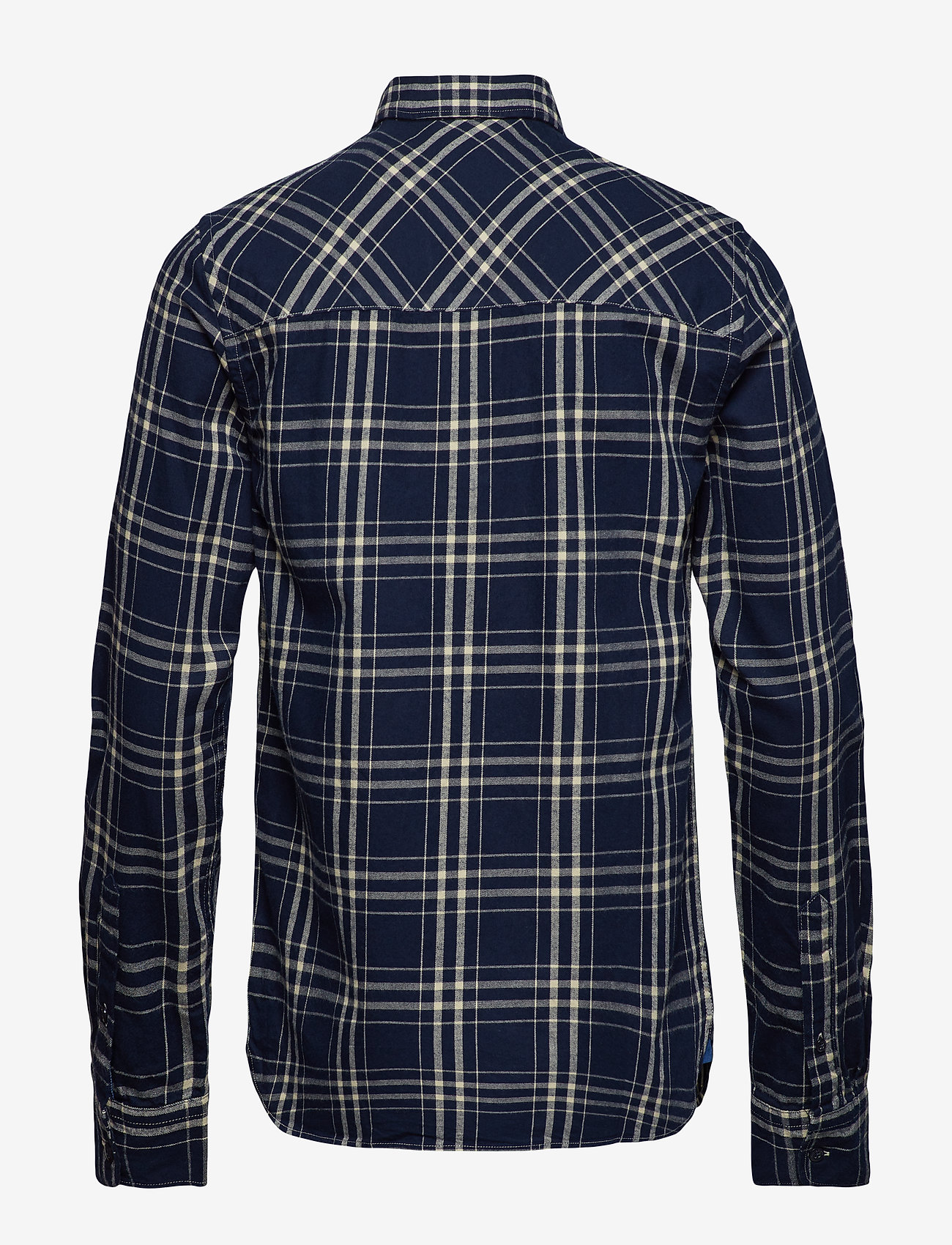 Scotch & Soda - Ams Blauw brushed cotton checked shirt - combo a - 1
