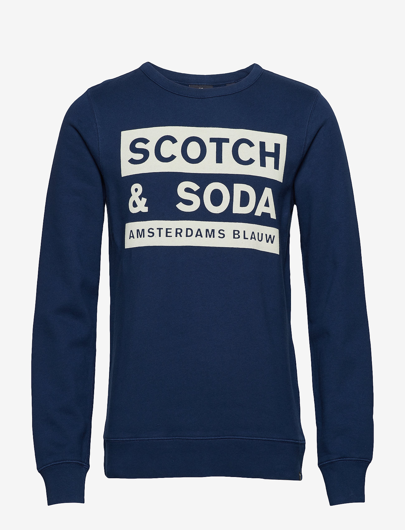 Scotch & Soda - Scotch and Soda Ams Blauw graphic sweat - teal navy - 0
