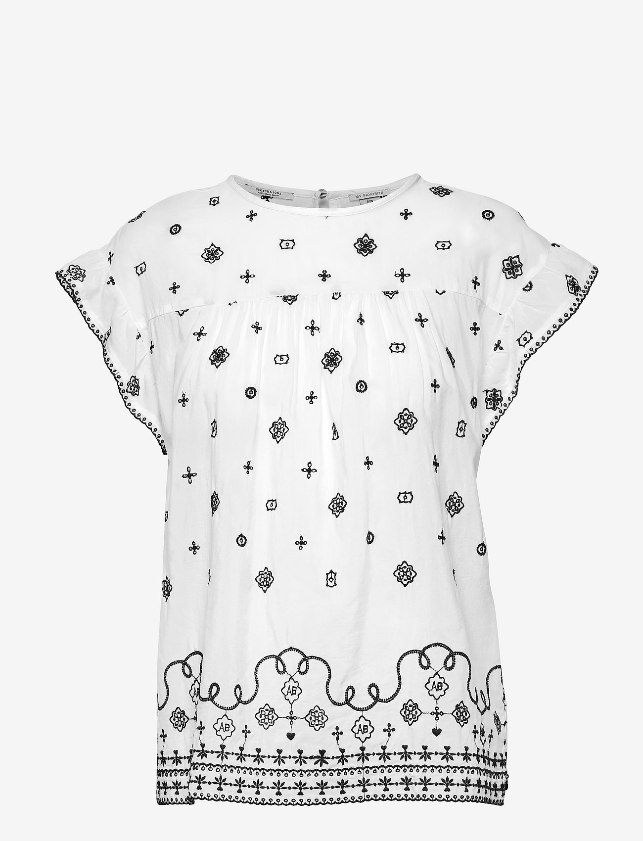 Scotch & Soda - Cotton viscose embroidered top - combo d - 0