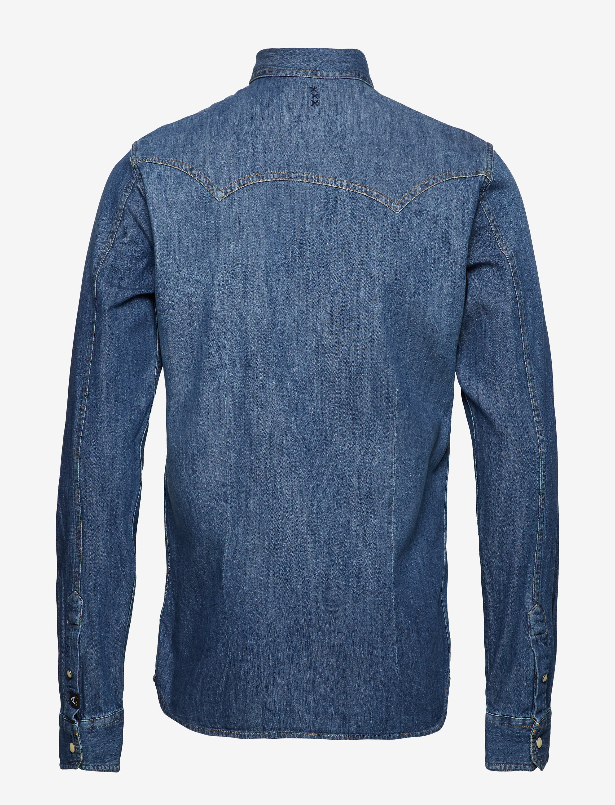 Scotch & Soda - Ams Blauw easy western shirt - washed indigo - 1