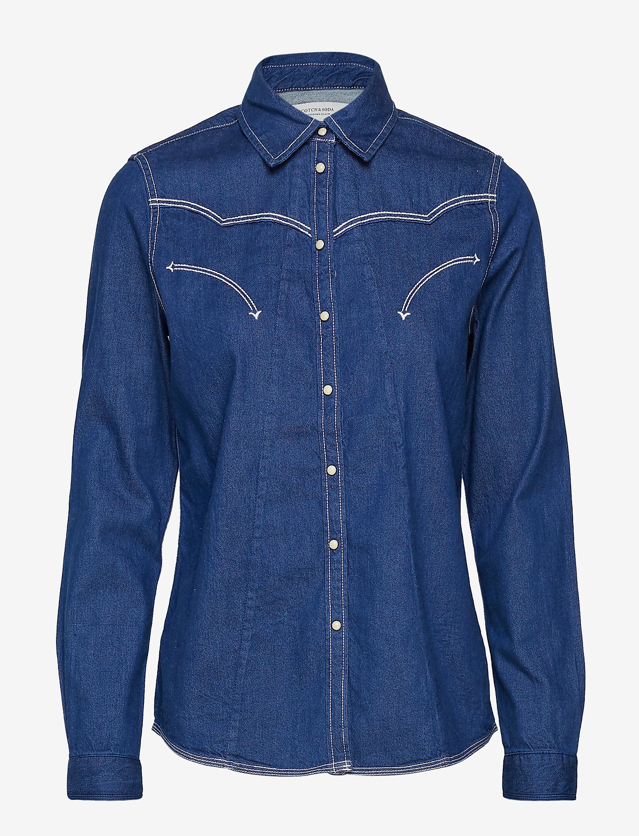 Scotch & Soda - A-shape western shirt - indigo - 0
