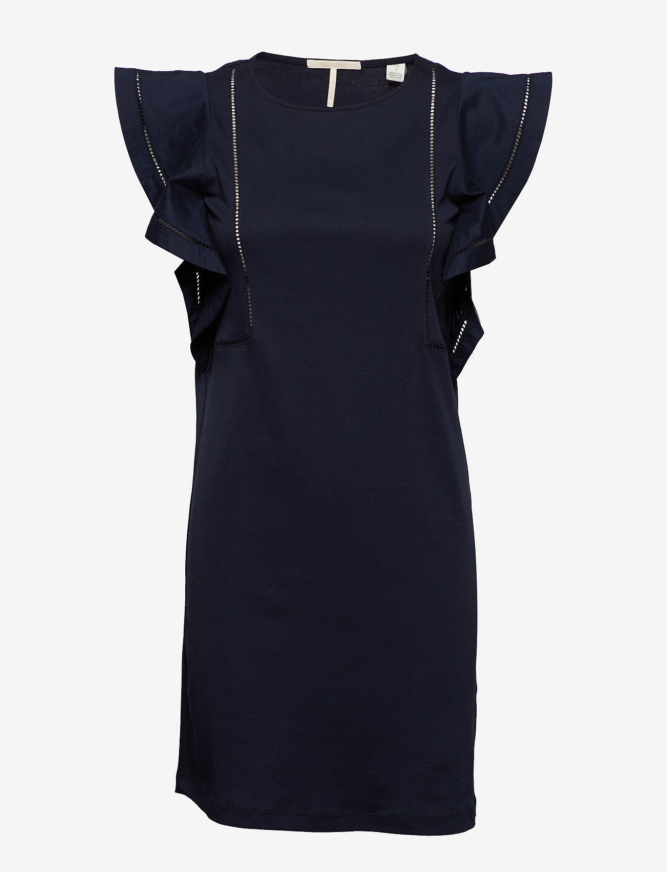 Scotch & Soda - Jersey dress with woven ruffles - night - 0