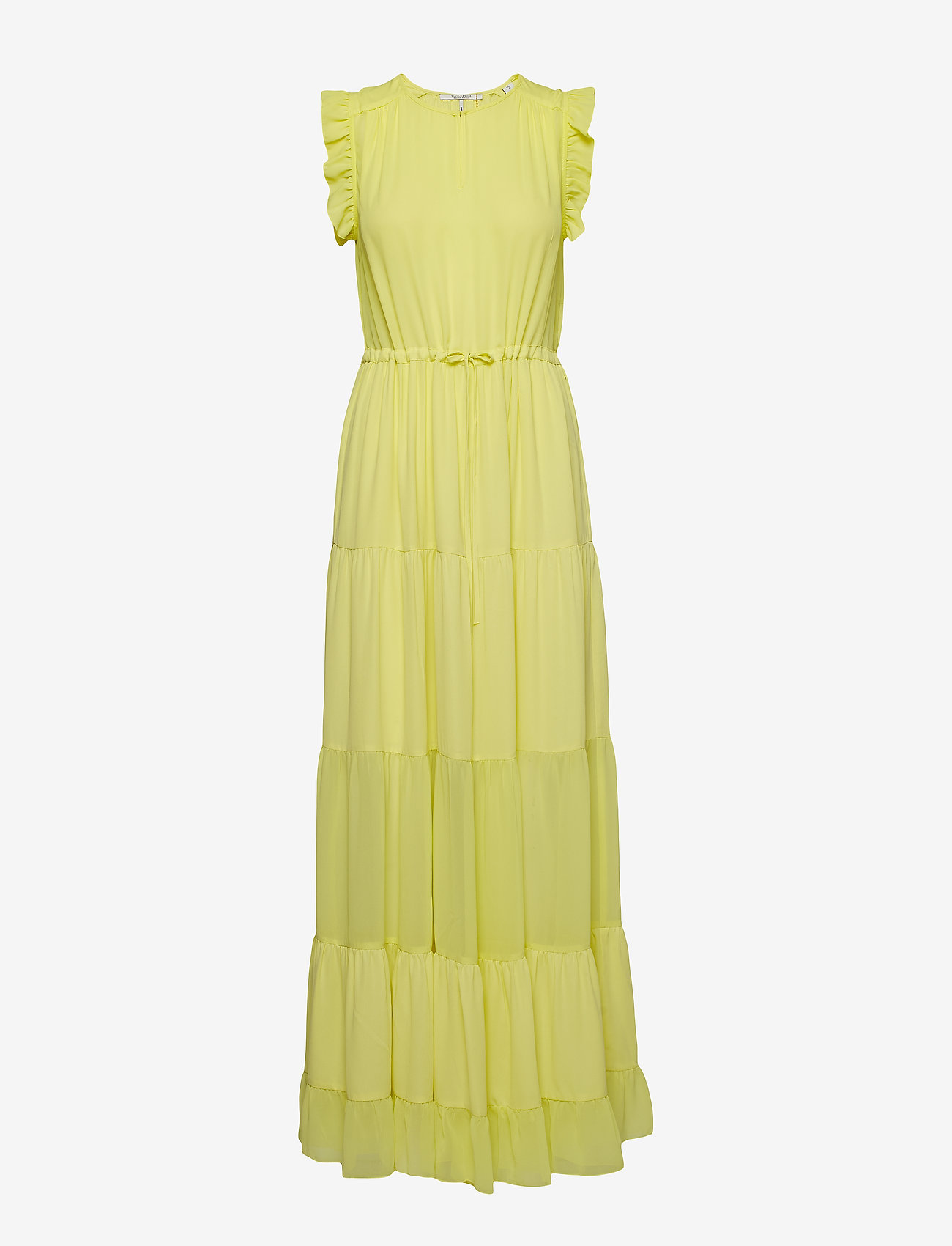 Scotch & Soda - Tiered maxi dress with sheer inserts - lime - 0