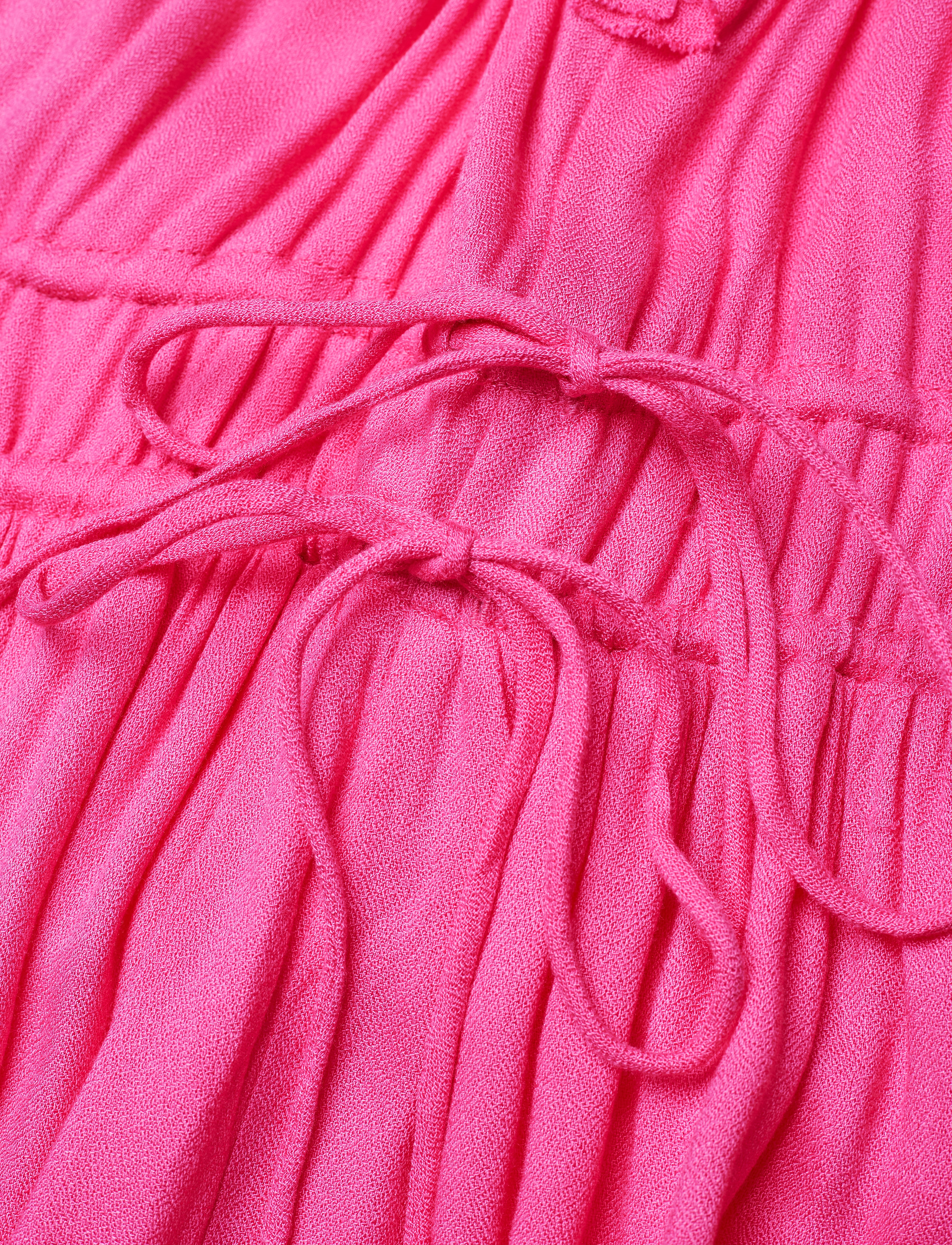 Scotch & Soda - Viscose summer midi dress with straps - candy pink - 3