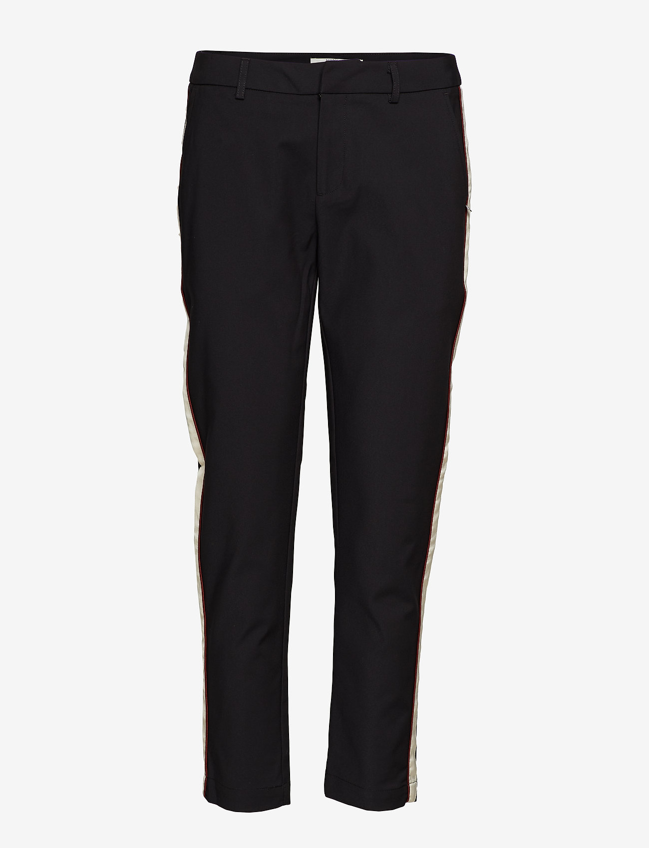 Scotch & Soda - Tailored stretch pants with contrast side panel - black - 0