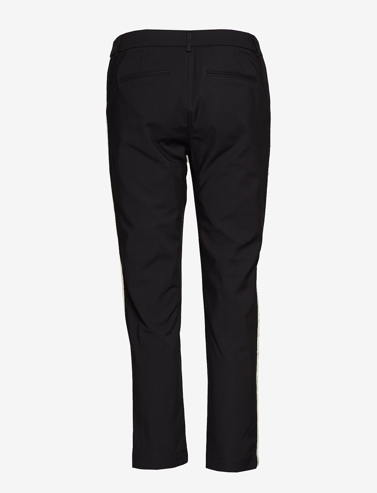 Scotch & Soda - Tailored stretch pants with contrast side panel - black - 1