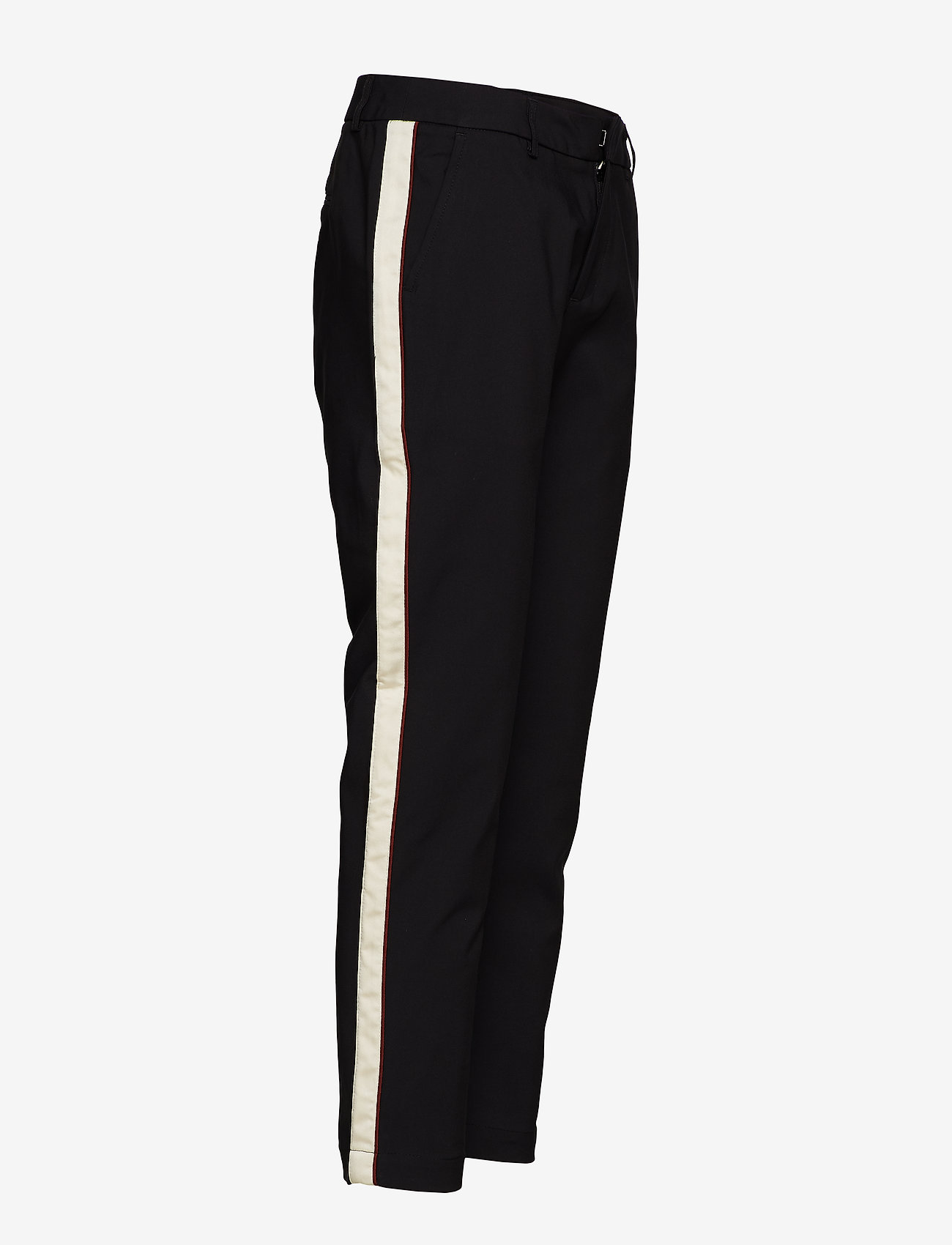 Scotch & Soda - Tailored stretch pants with contrast side panel - black - 3
