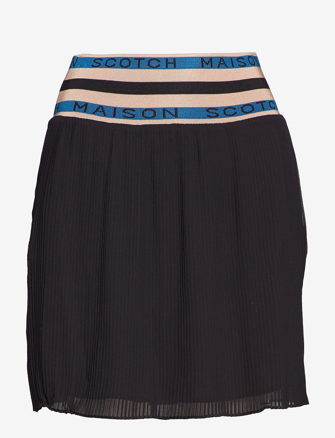 Scotch & Soda - Pleated skirt with 'Maison Scotch' elastic waistband - black - 0