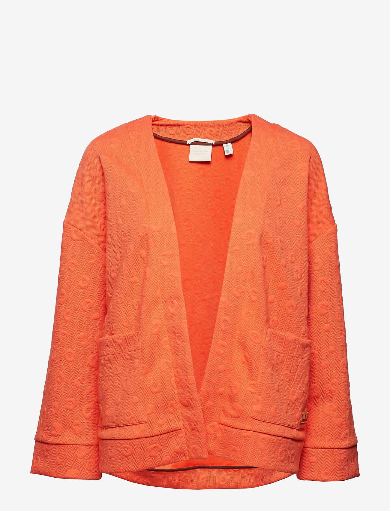 Scotch & Soda - Jacquard sweat blazer - coral - 0