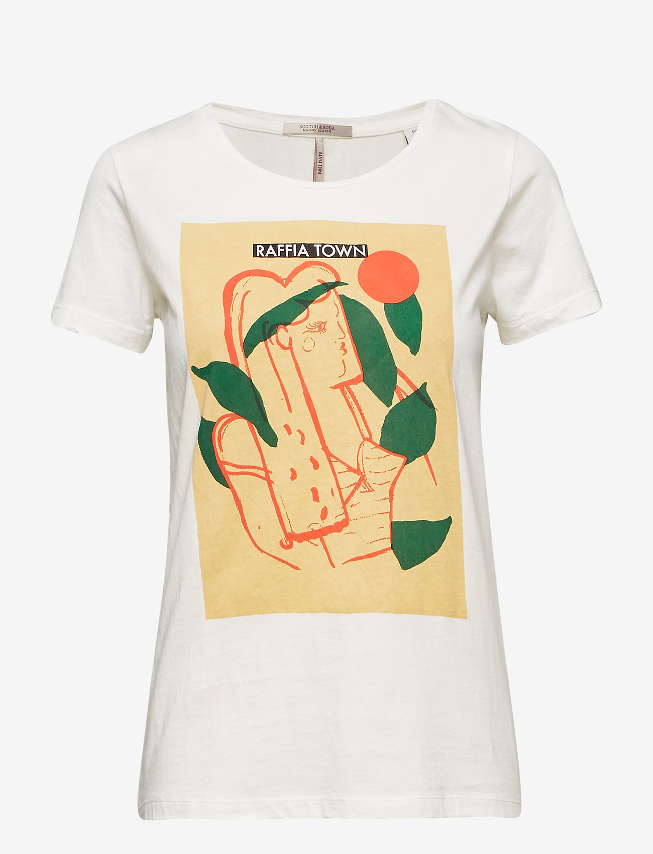 Scotch & Soda - Regular fit tee with various artworks - off white - 0