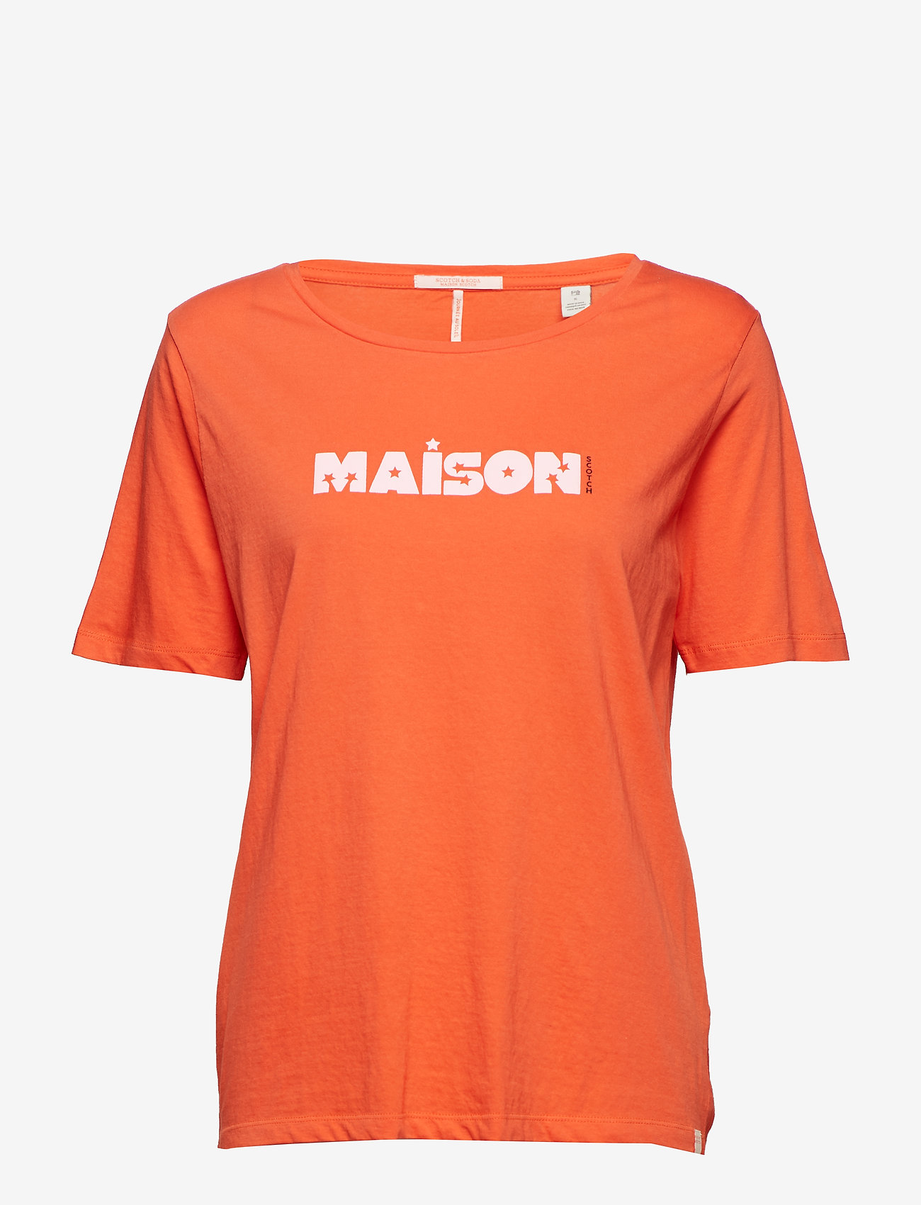 Relaxed fit tee with various artworks - CORAL