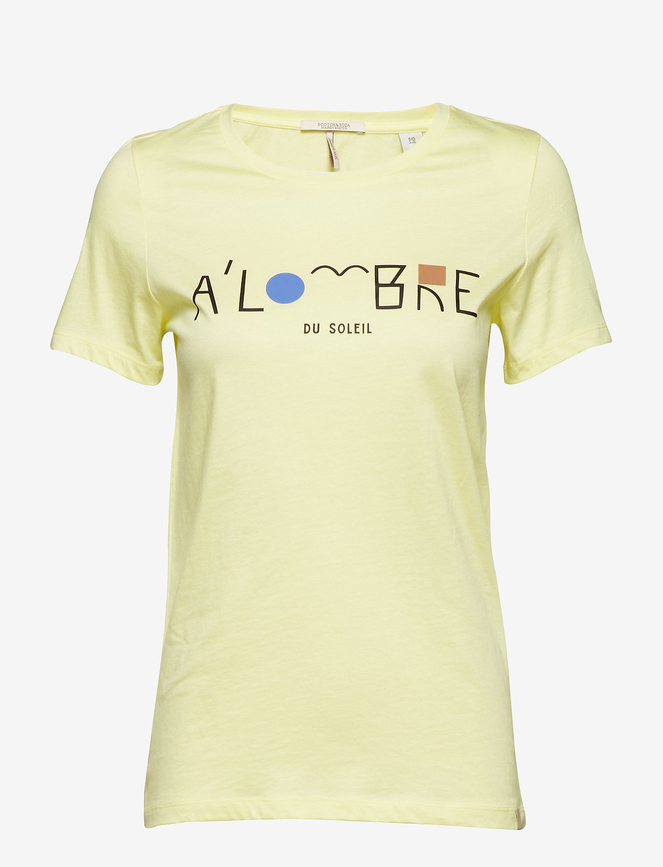 Scotch & Soda - Regular fit tee with various artworks - lemonade - 0