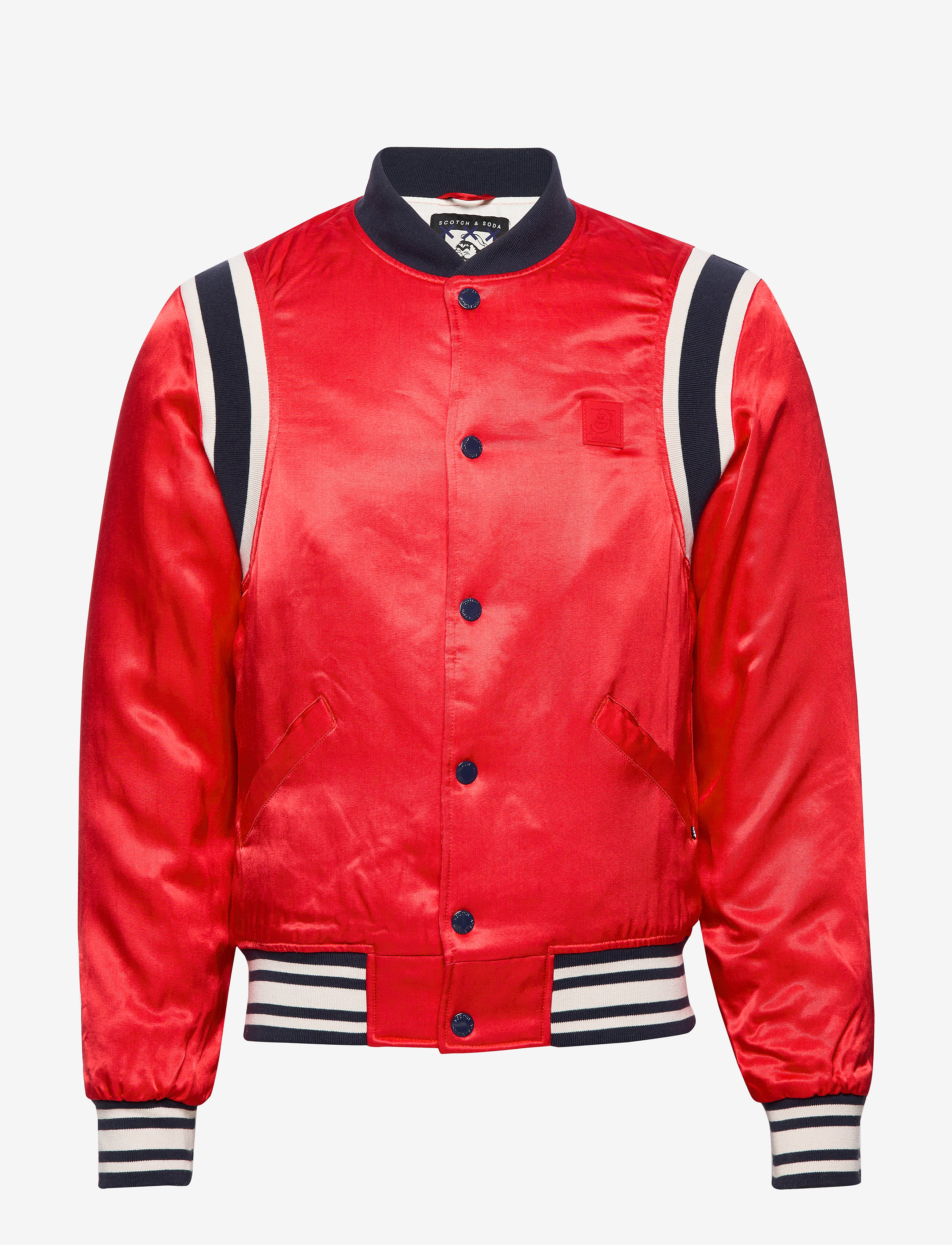 Scotch & Soda - Brutus Ams Blauw colab bomber jacket - lifeguard red - 0