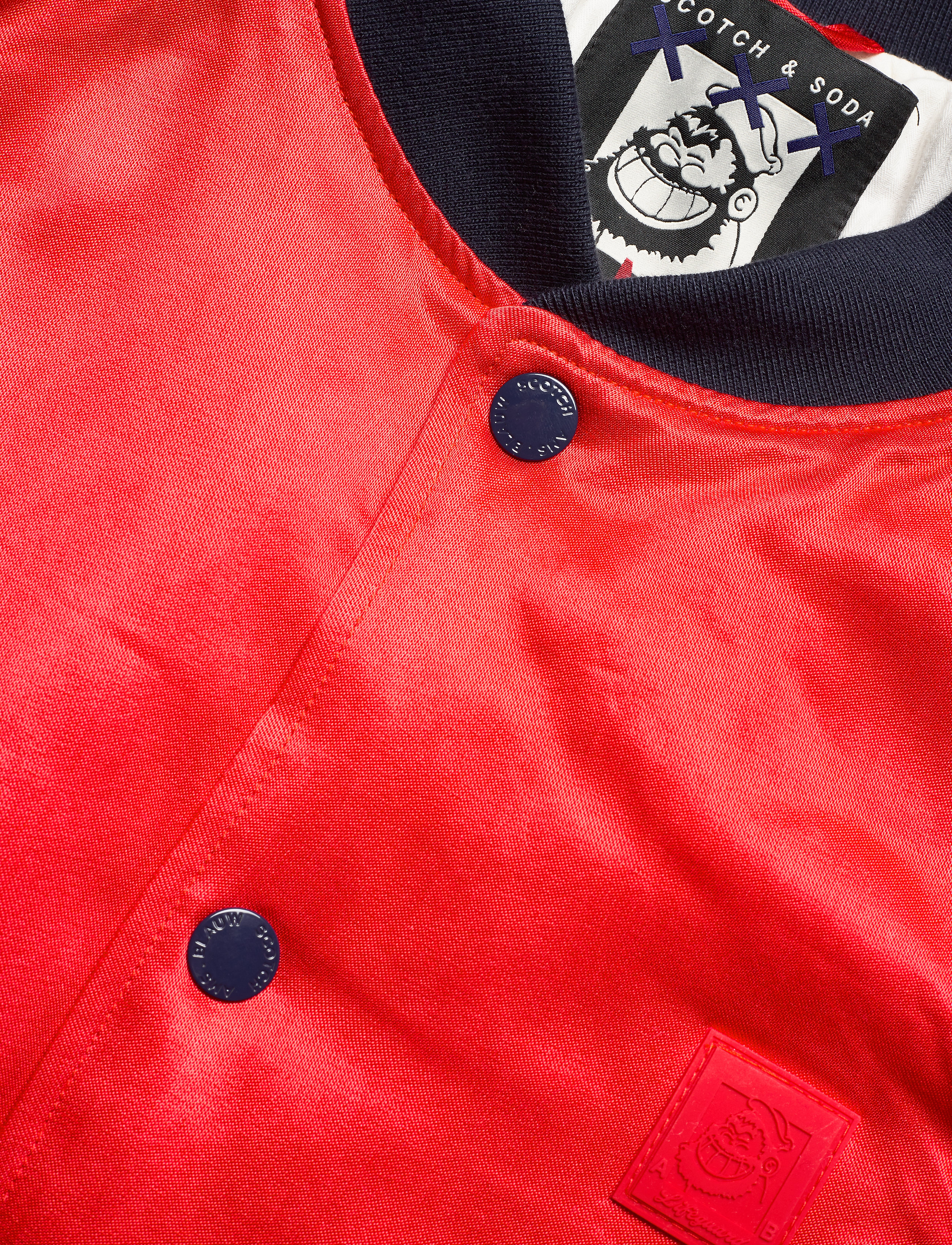 Scotch & Soda - Brutus Ams Blauw colab bomber jacket - lifeguard red - 2