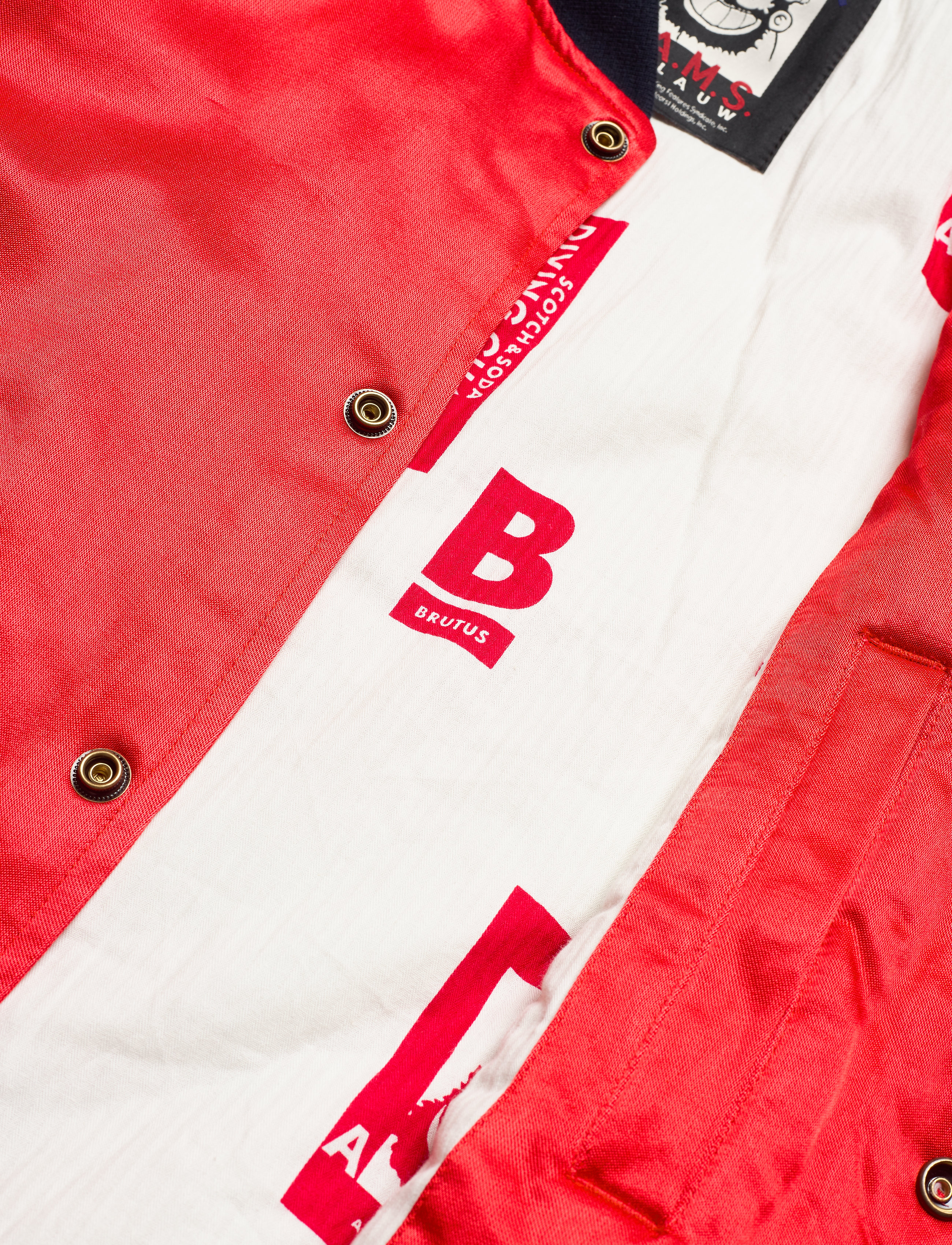 Scotch & Soda - Brutus Ams Blauw colab bomber jacket - lifeguard red - 4