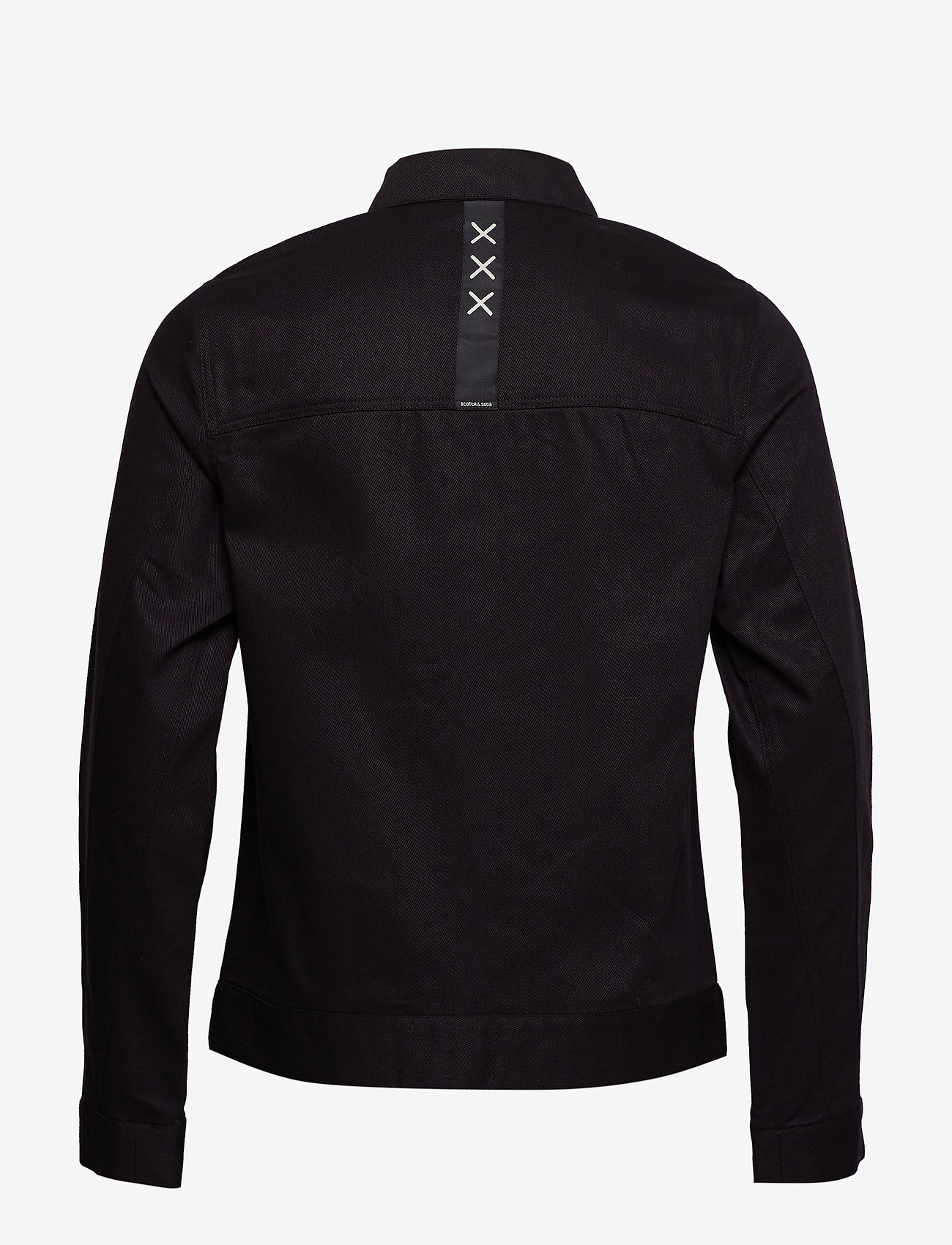 Scotch & Soda - Clean trucker jacket with contrast trims - black - 1