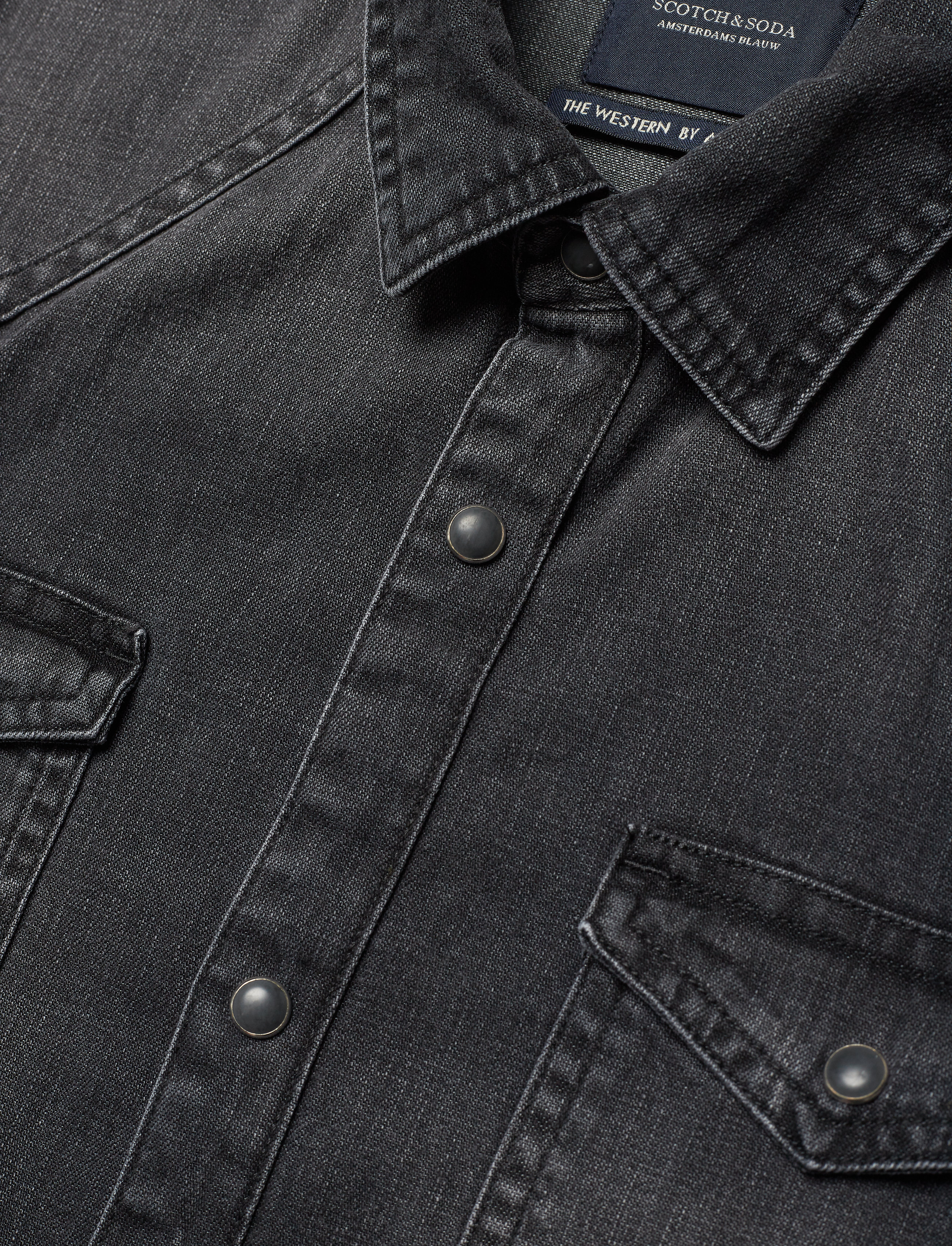 Scotch & Soda - Ams Blauw denim shirt in seasonal washes - antra - 3