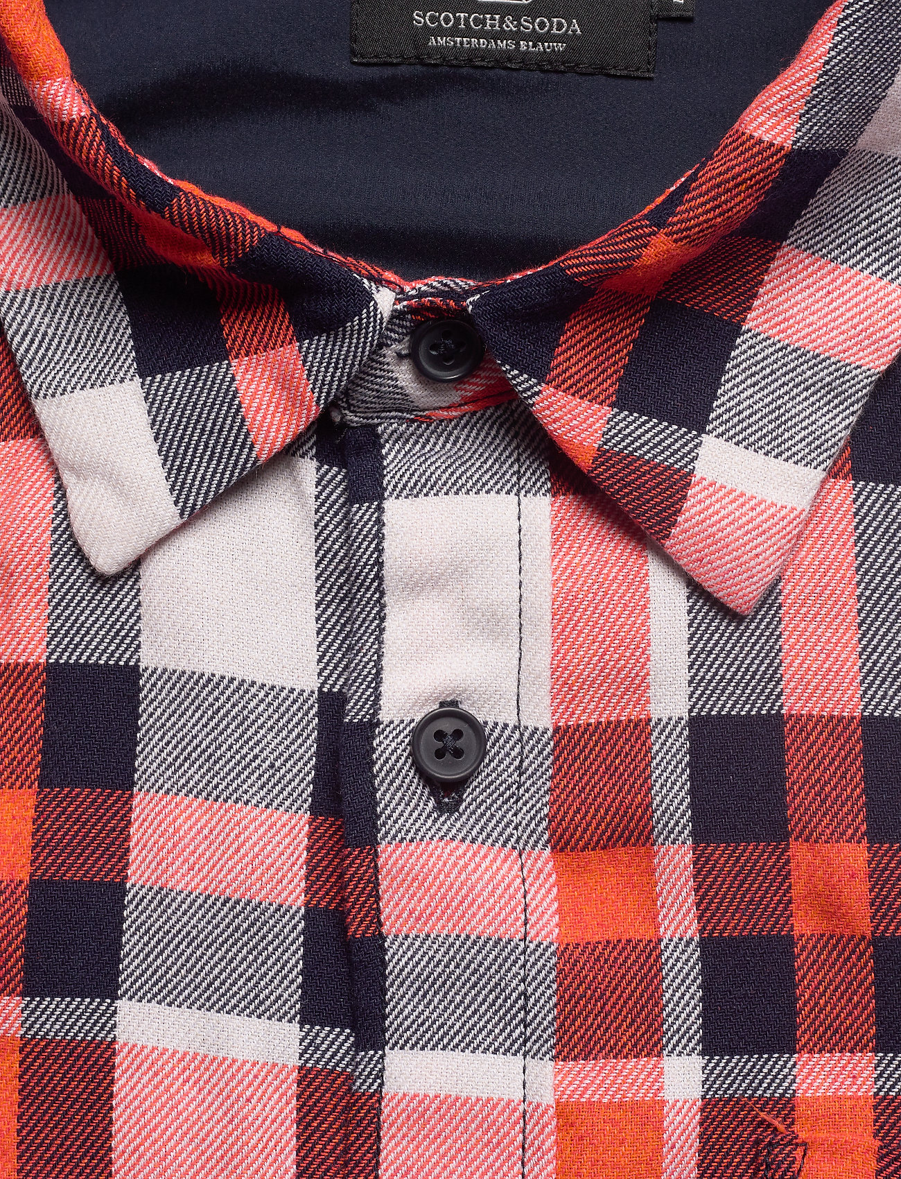 Scotch & Soda - Light weight brushed flannel shirt in pop colours - combo a - 2