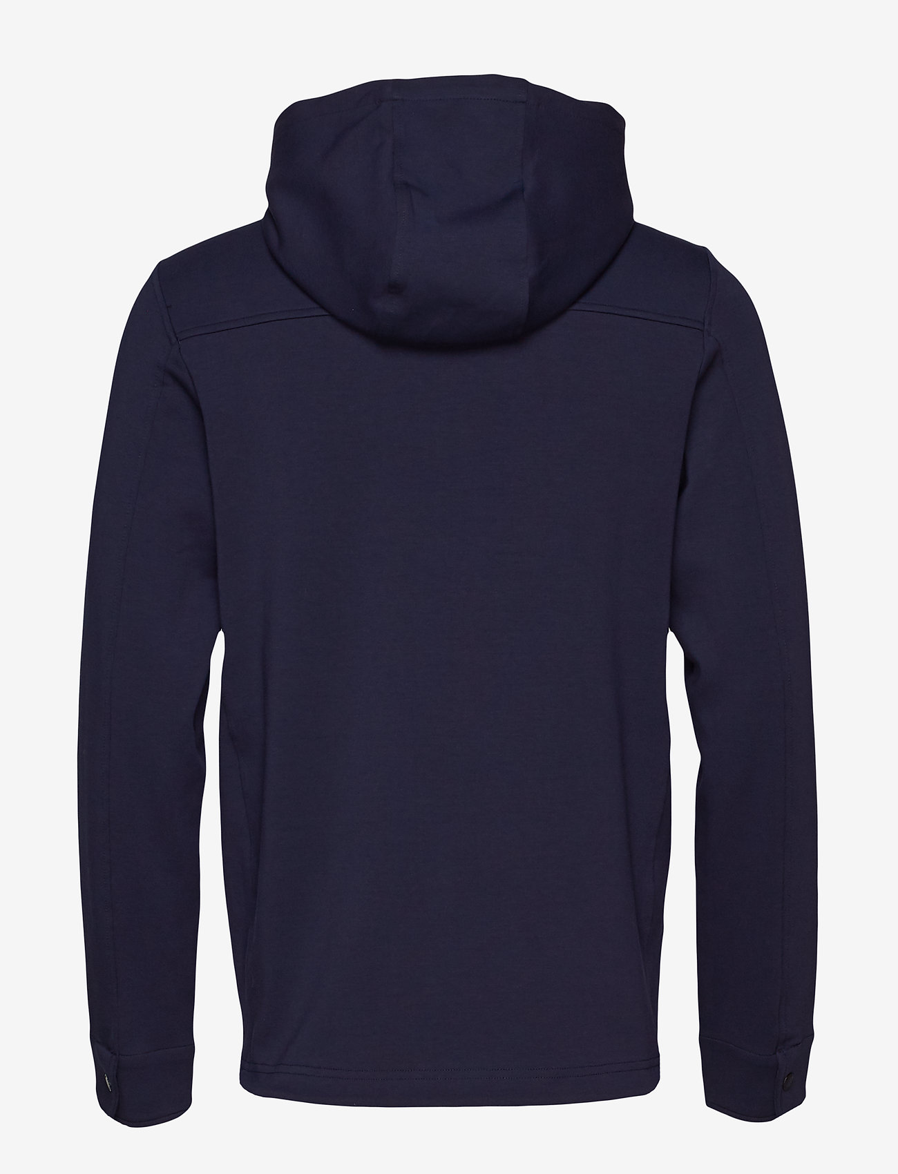 Scotch & Soda - Ams Blauw hoody with press button closure in clean quality - navy - 1