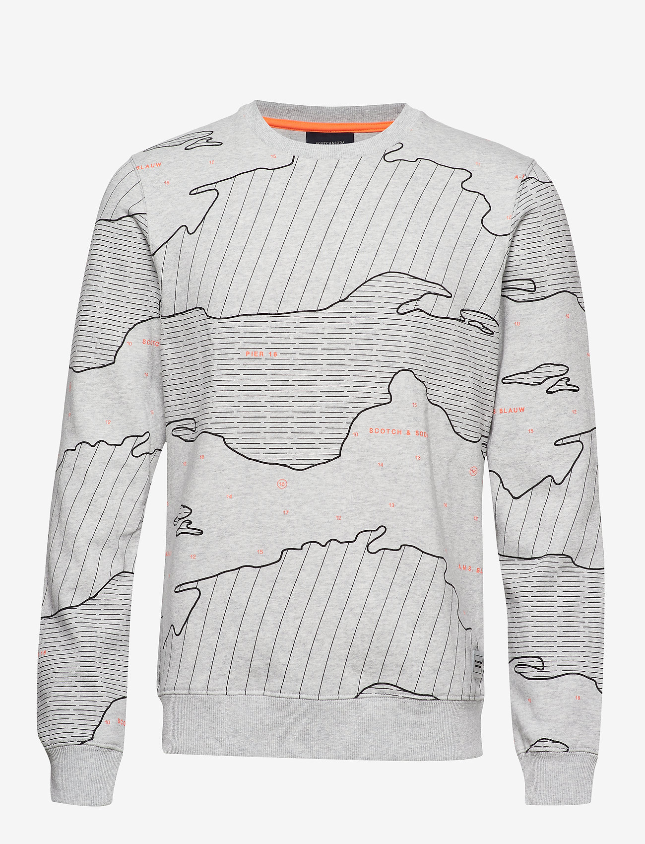 Scotch & Soda - Crewneck sweat with different allover prints - combo b - 0