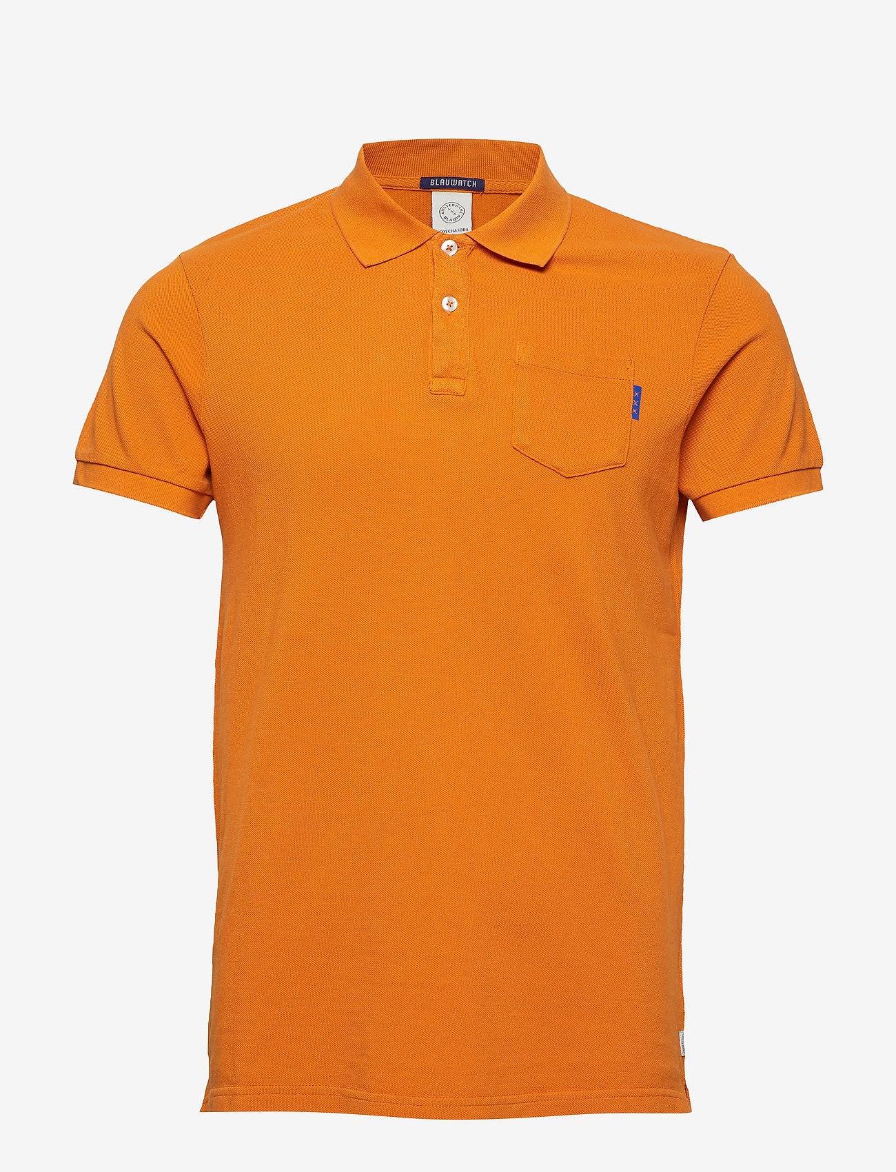 Scotch & Soda - Blauw garment dyed polo - goldfish - 0