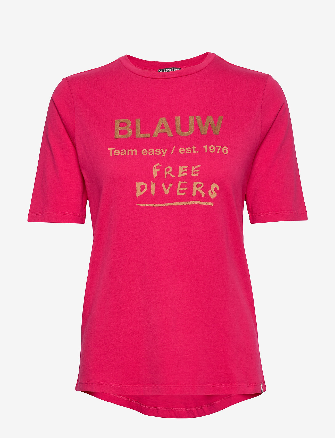 Longer length short sleeve tee in various prints - PINK PIER