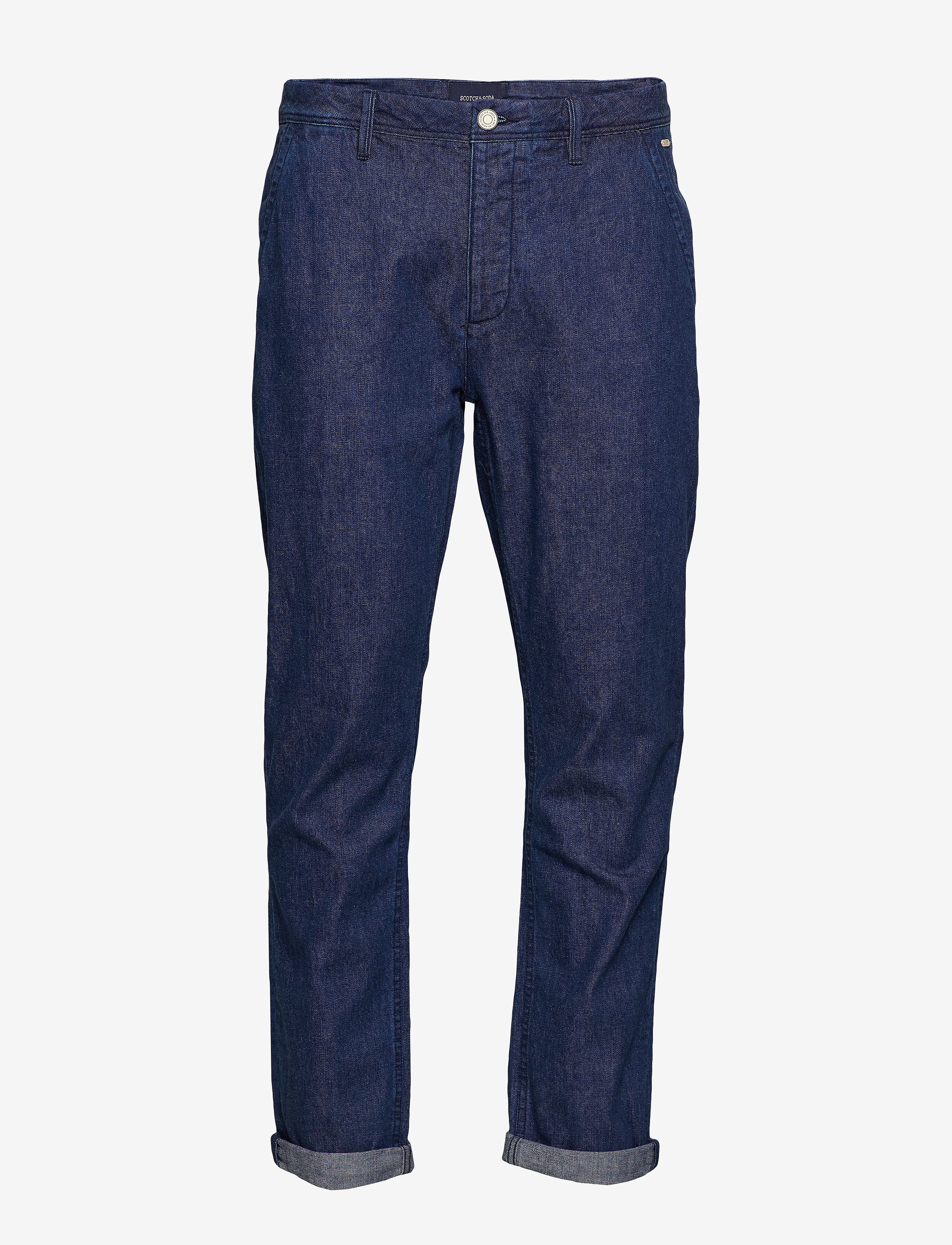 Scotch & Soda - Tailored denim chino - blauw crew - 0