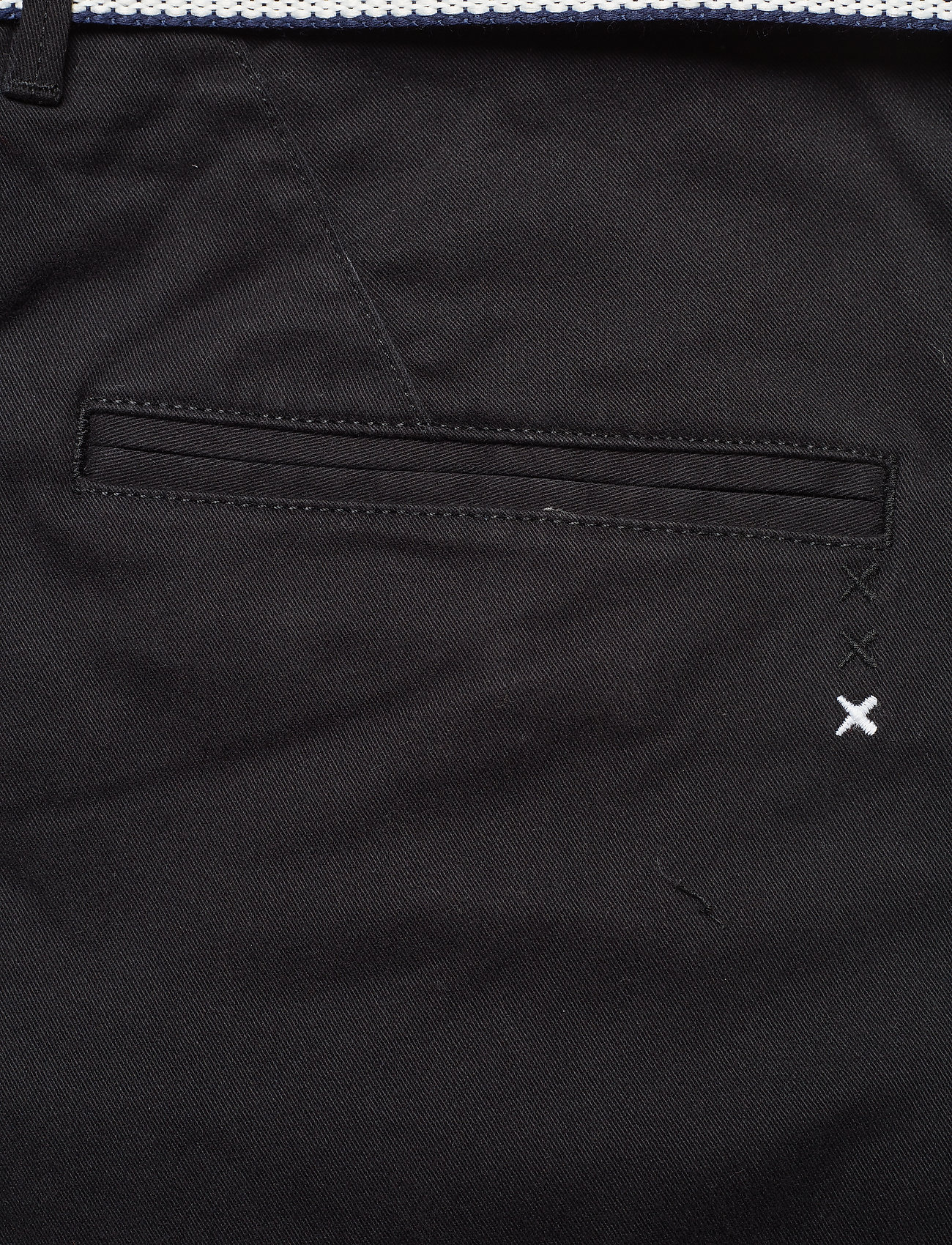 Scotch & Soda - Ams Blauw Stuart chino with belt in stretch peached quality - black - 4