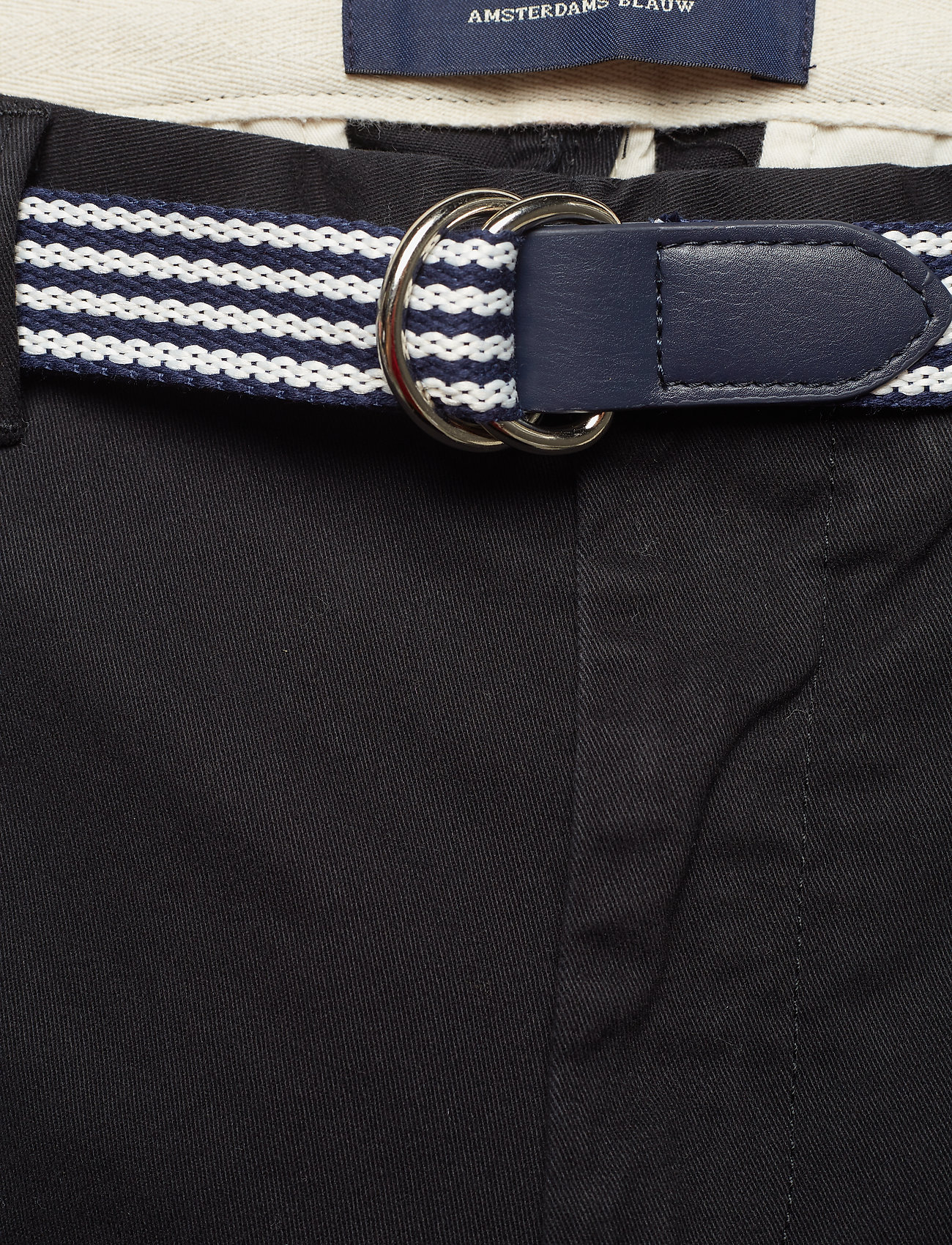 Scotch & Soda - Ams Blauw Stuart chino with belt in stretch peached quality - black - 5