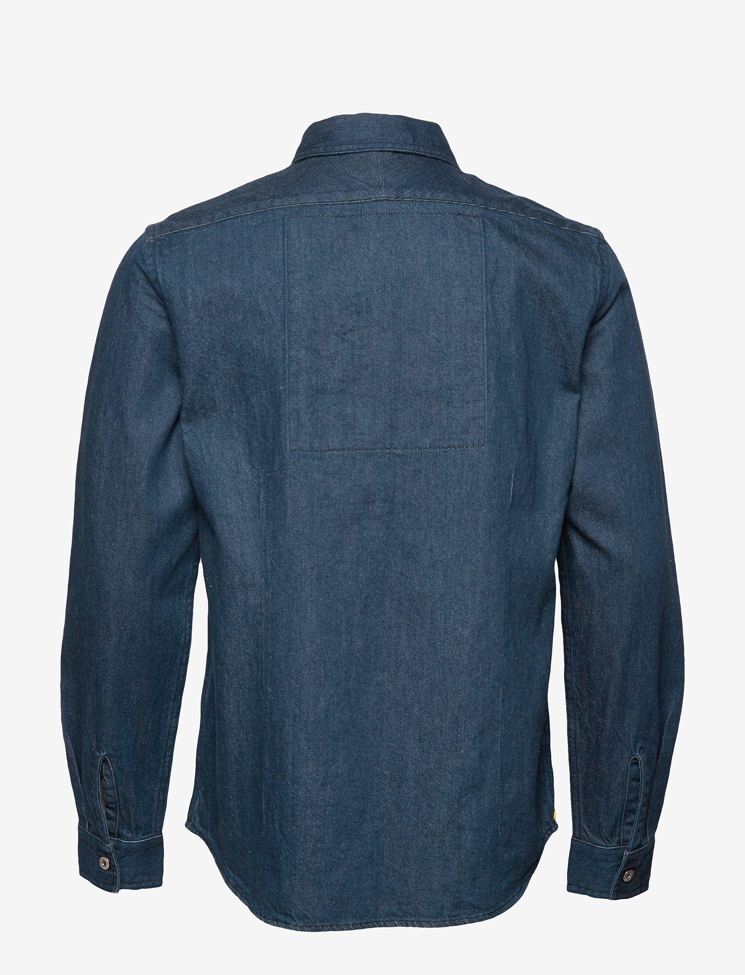 Scotch & Soda - Lot 22 popover denim worker shirt with contrast zipper - indigo - 1