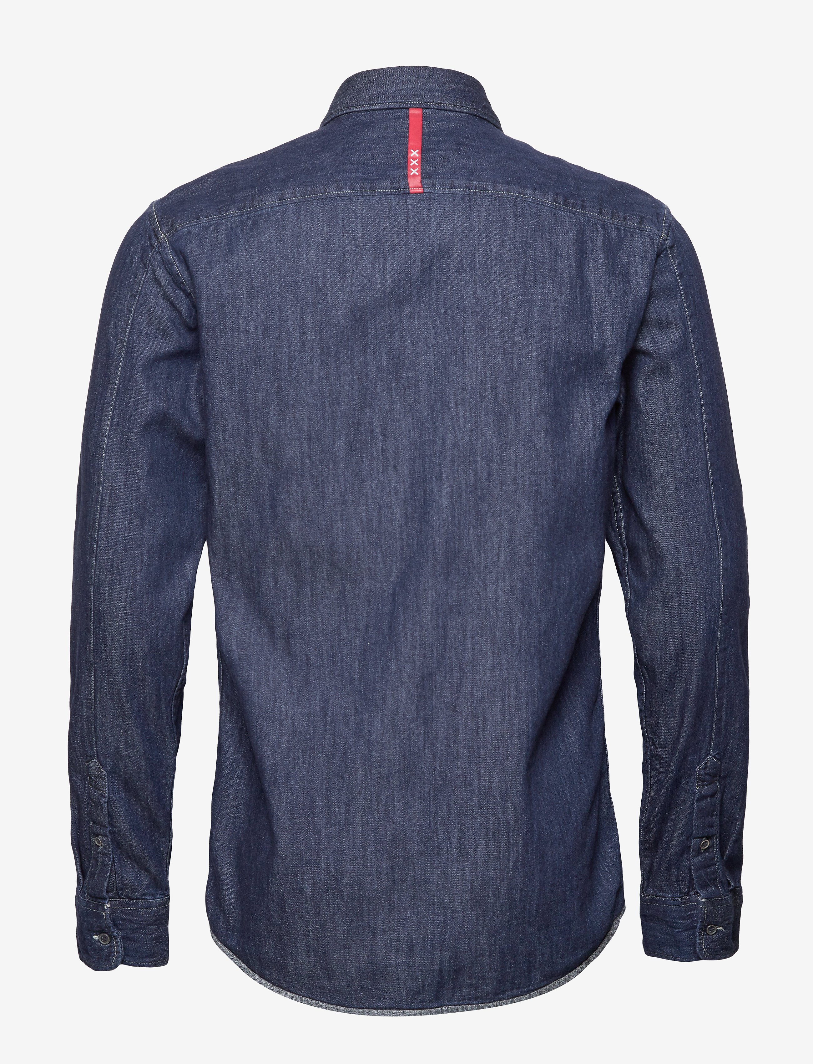 Scotch & Soda - Ams Blauw regular fit denim shirt with pochet pocket detail - indigo blue - 1