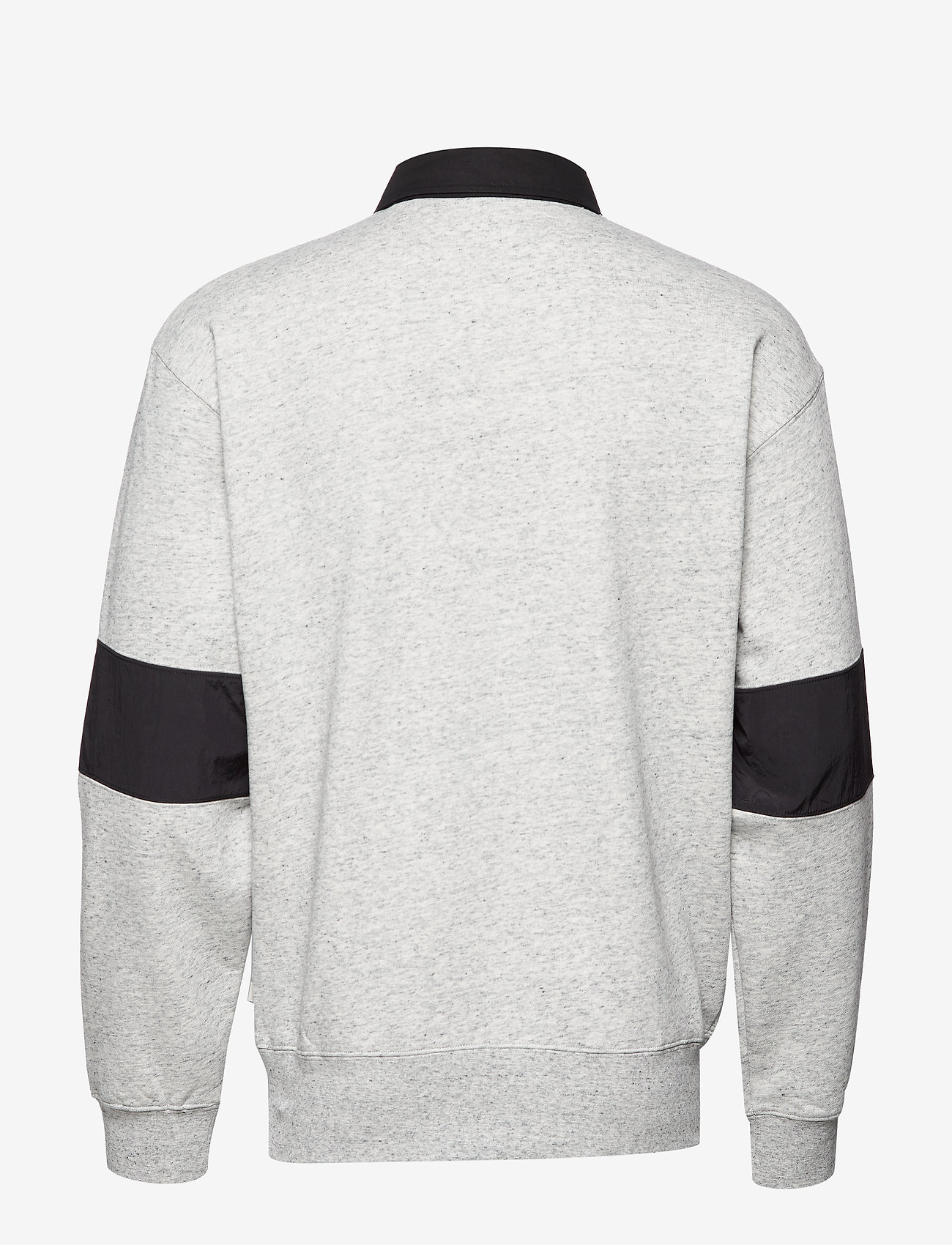 Scotch & Soda - Polo sweat with technical woven  details - light grey melange - 1