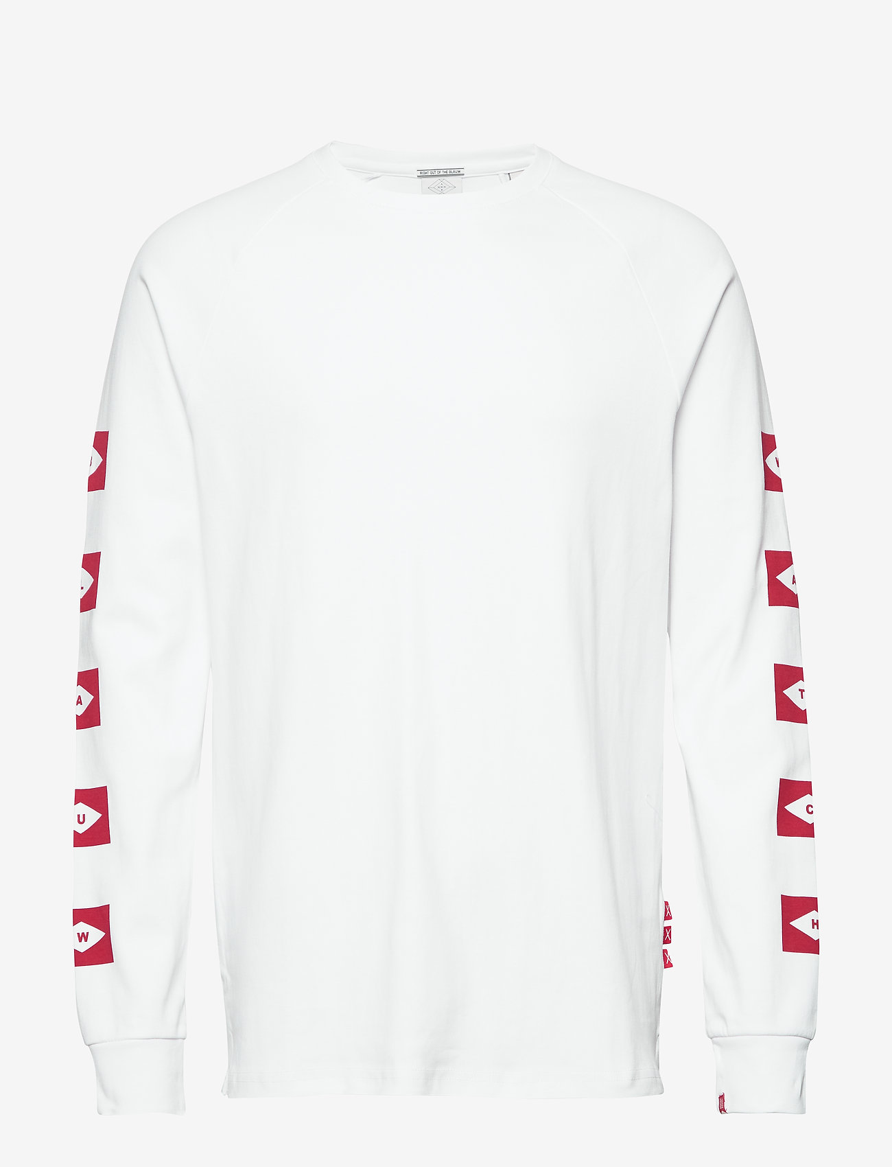 Scotch & Soda - Blauw L/S tee wtih sleeve artwork - white - 0